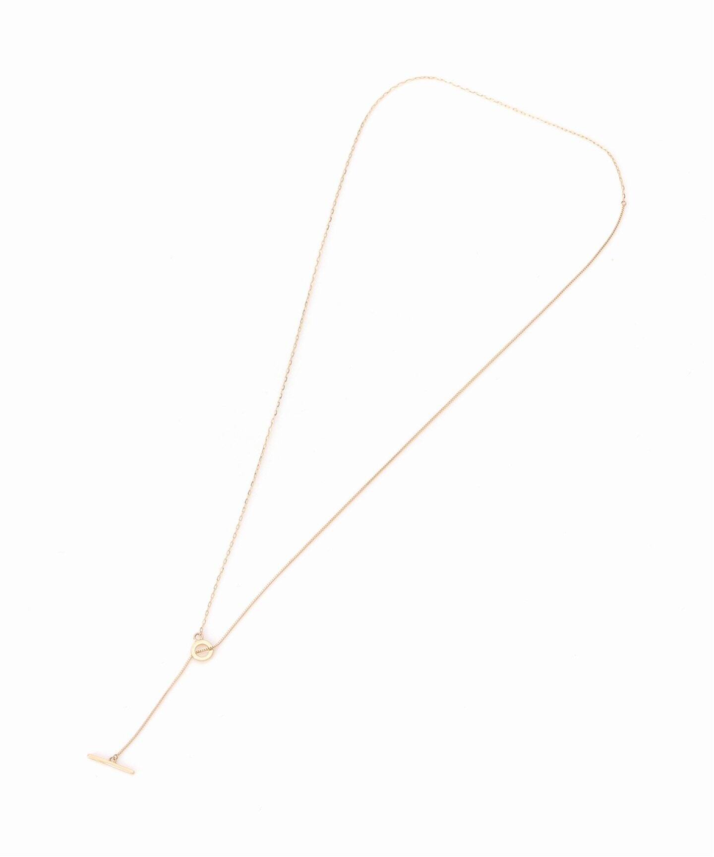 Tバーミックスチェーン45cmネックレス K10（ネックレス）｜Lilas（リラ 