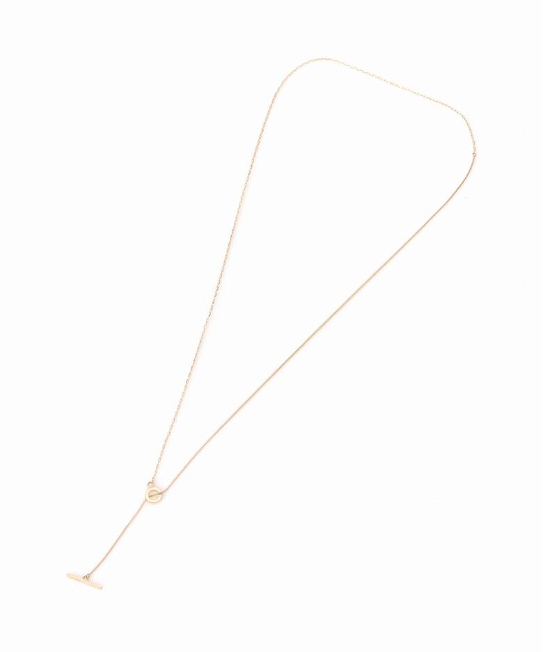 Tバーミックスチェーン45cmネックレス K10（ネックレス）｜Lilas（リラ 