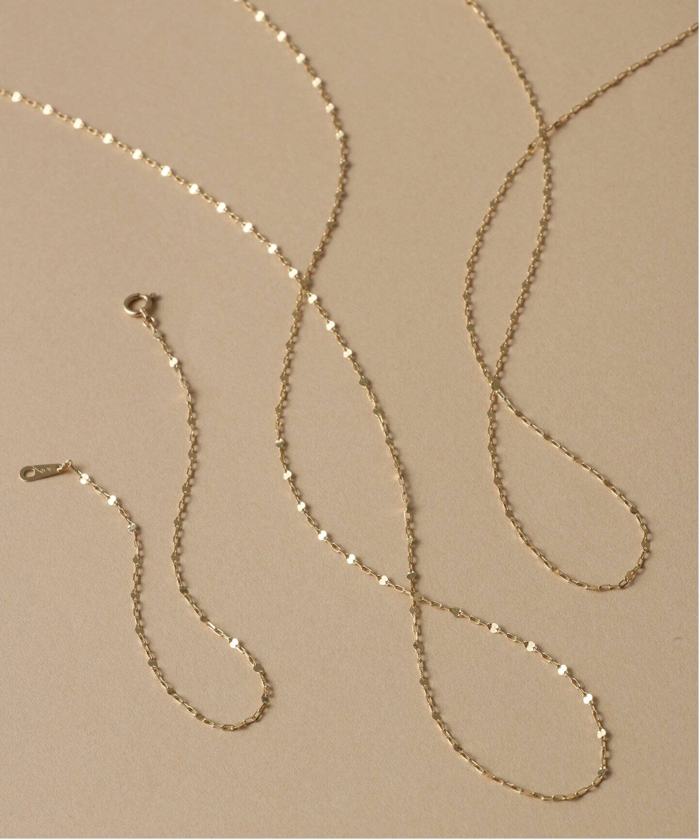 トゥインクルチェーン38cmネックレス K10（ネックレス）｜Lilas（リラ  