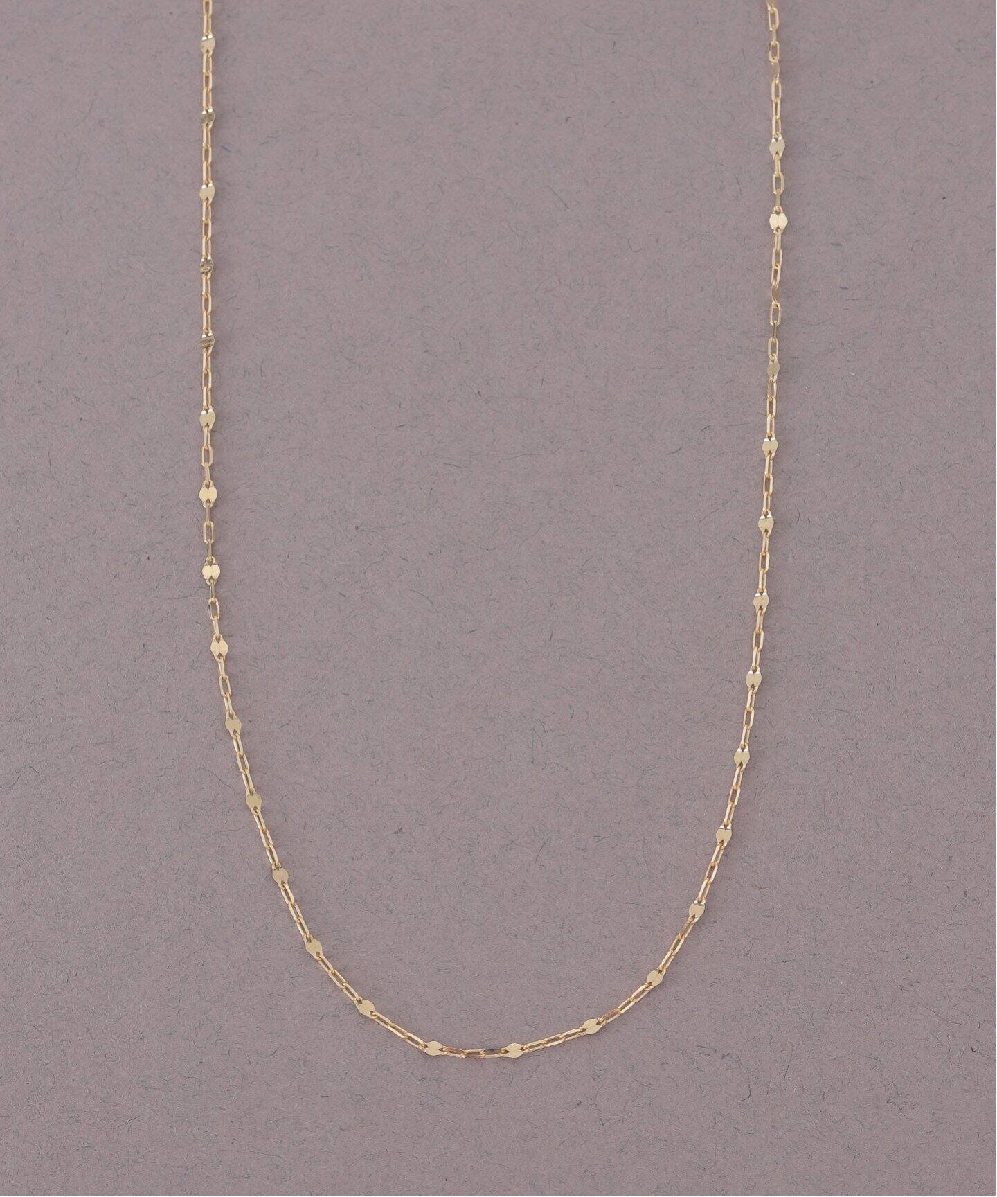 トゥインクルチェーン38cmネックレス K10（ネックレス）｜Lilas（リラ 