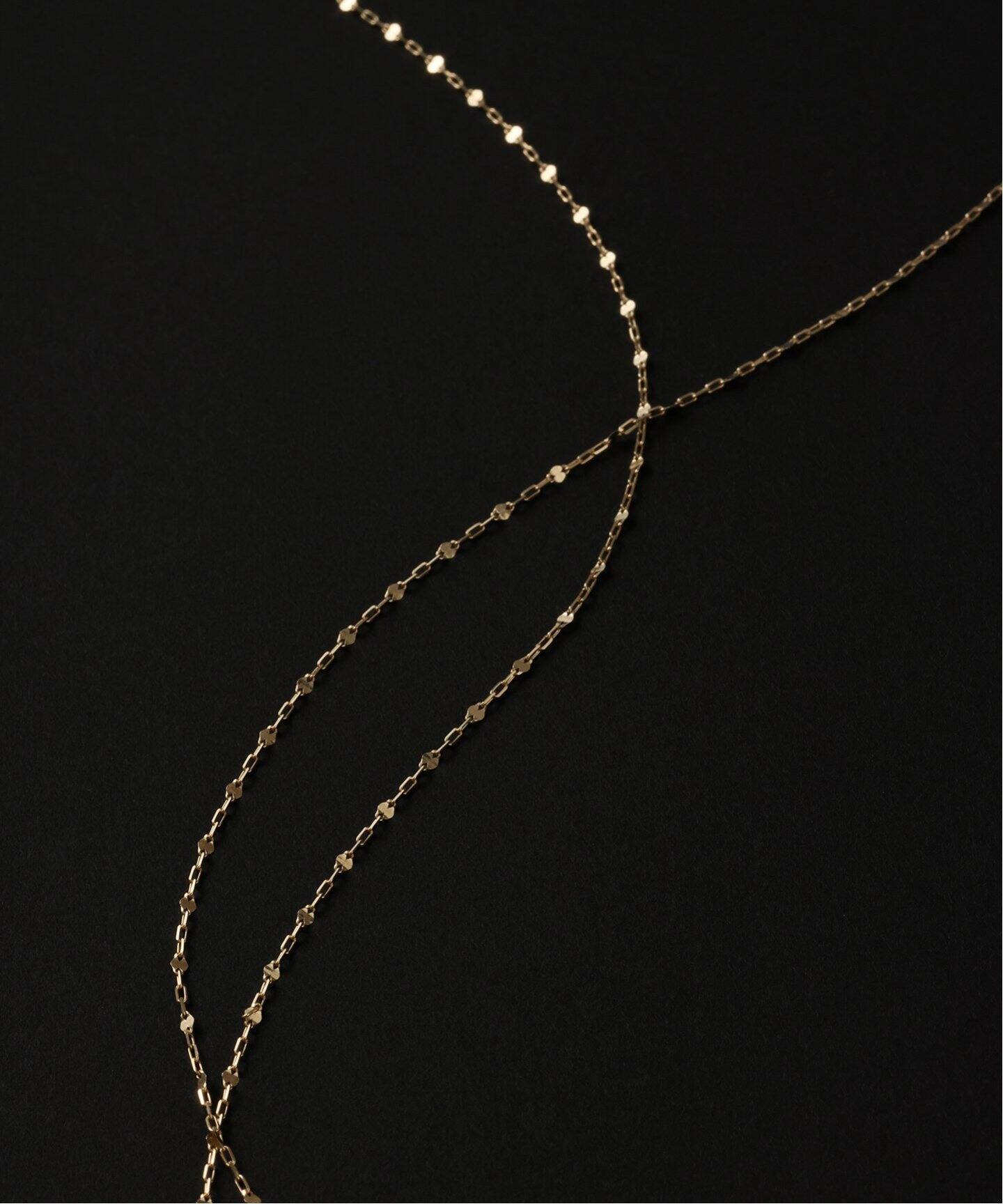 トゥインクルチェーン60cmネックレス K10（ネックレス）｜Lilas（リラ 