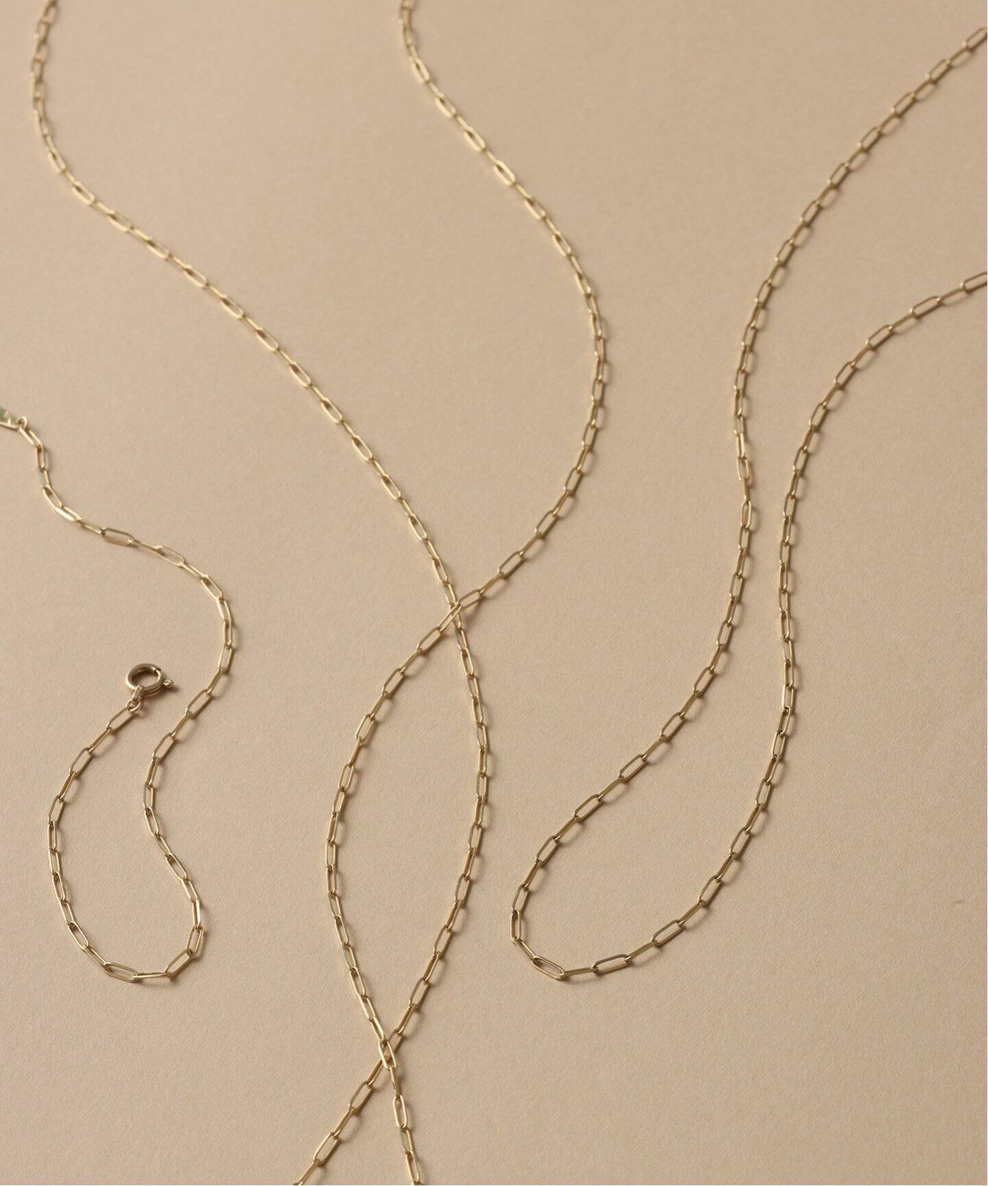 ペーパークリップチェーン38cmネックレス K10（ネックレス）｜Lilas 