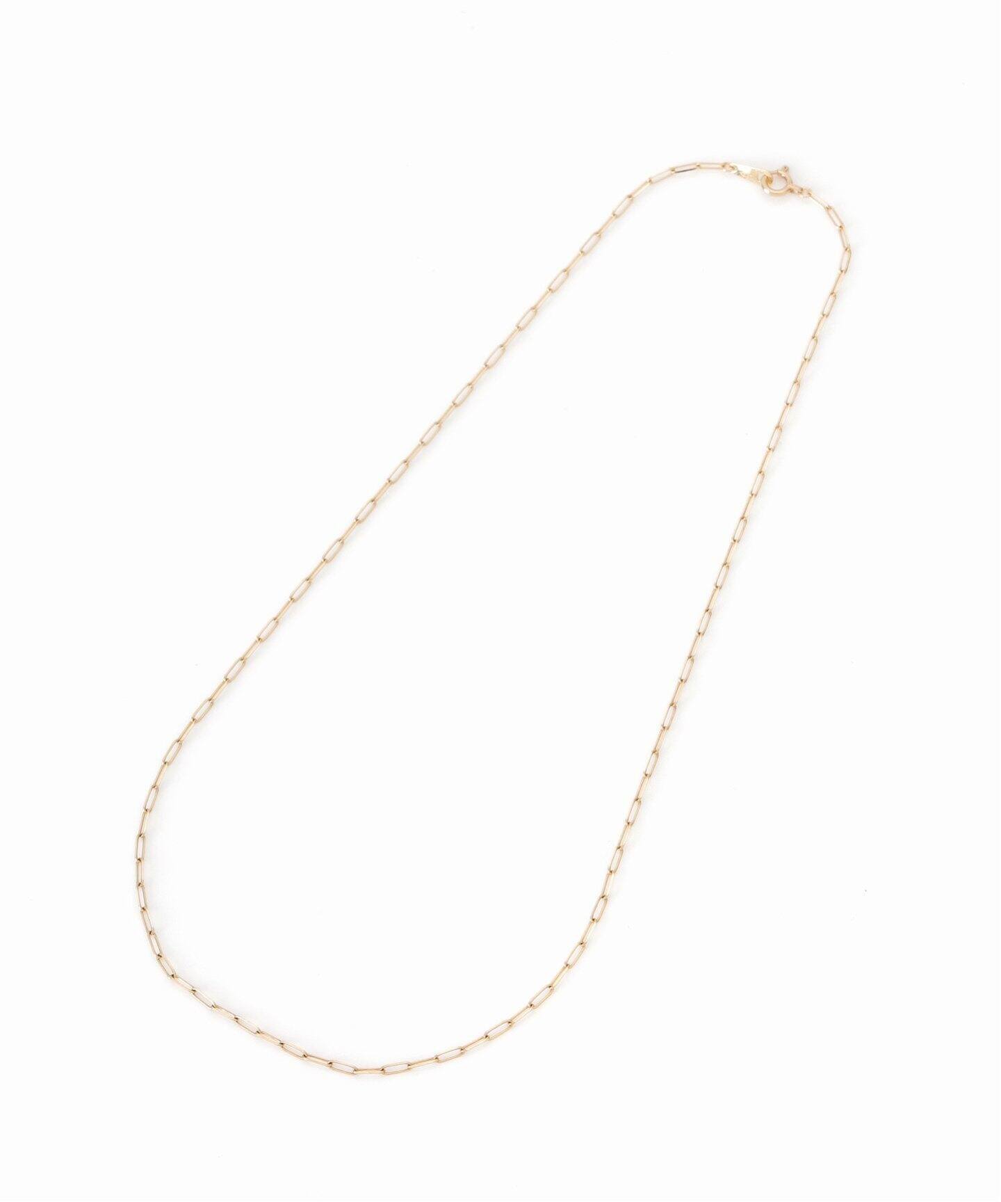 ペーパークリップチェーン38cmネックレス K10（ネックレス）｜Lilas 