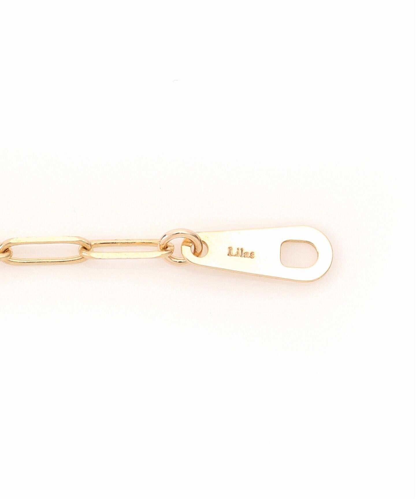 ペーパークリップチェーン38cmネックレス K10（ネックレス）｜Lilas 
