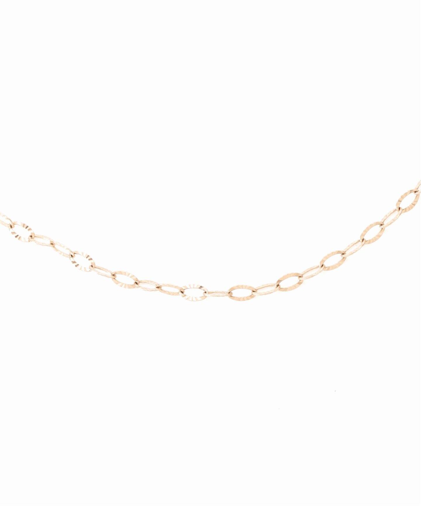 ペーパークリップチェーン38cmネックレス K10（ネックレス）｜Lilas 