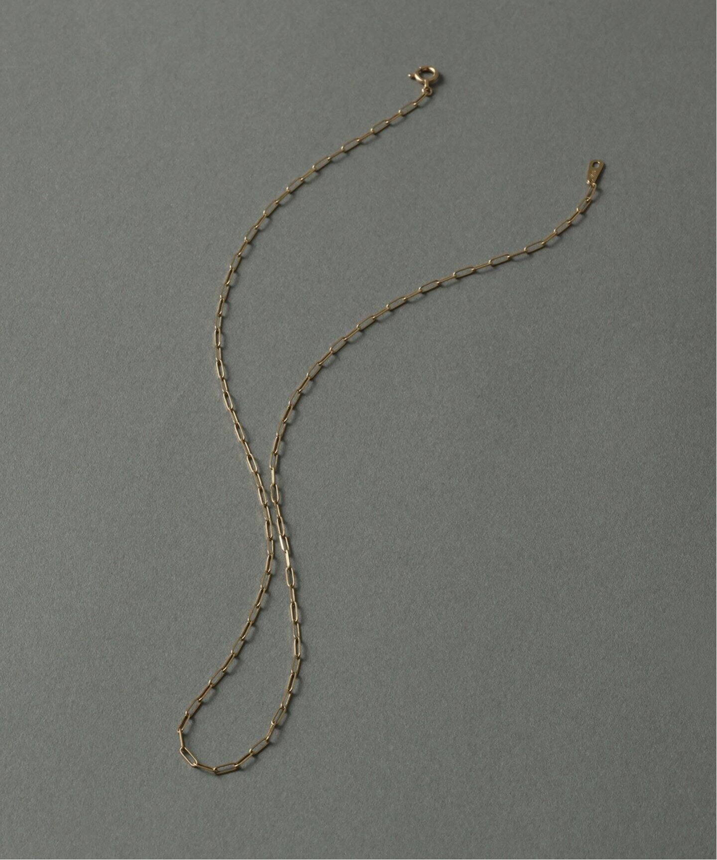 ペーパークリップチェーン38cmネックレス K10（ネックレス）｜Lilas 