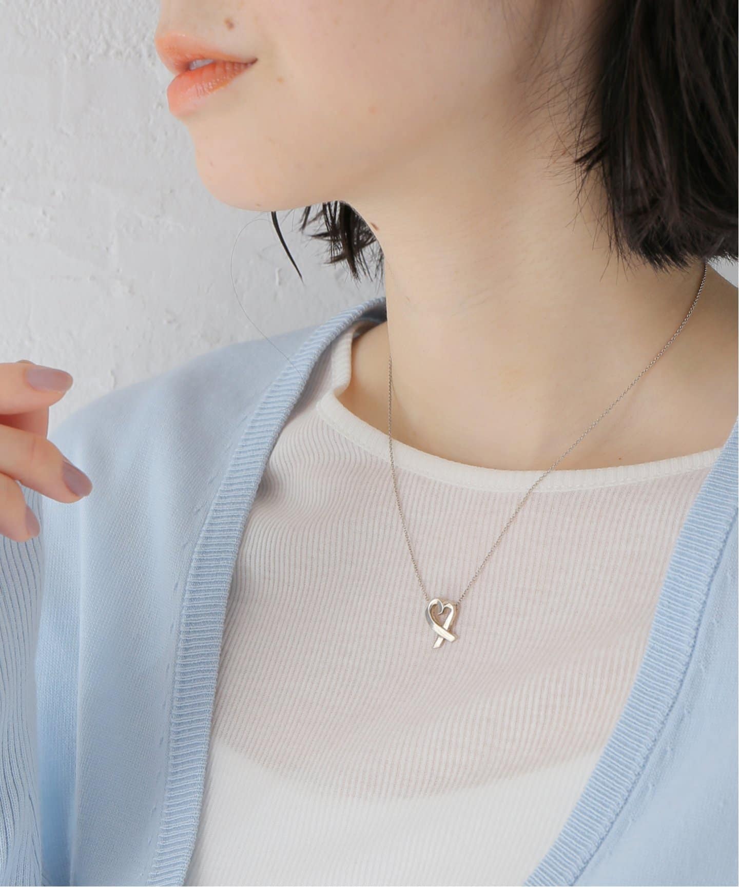 TIFFANY&Co.ティファニー　ナローバーネックレス　メンズ/レディース TIFFANY&Co. ティファニー ナローバーネックレス メンズ/レディース