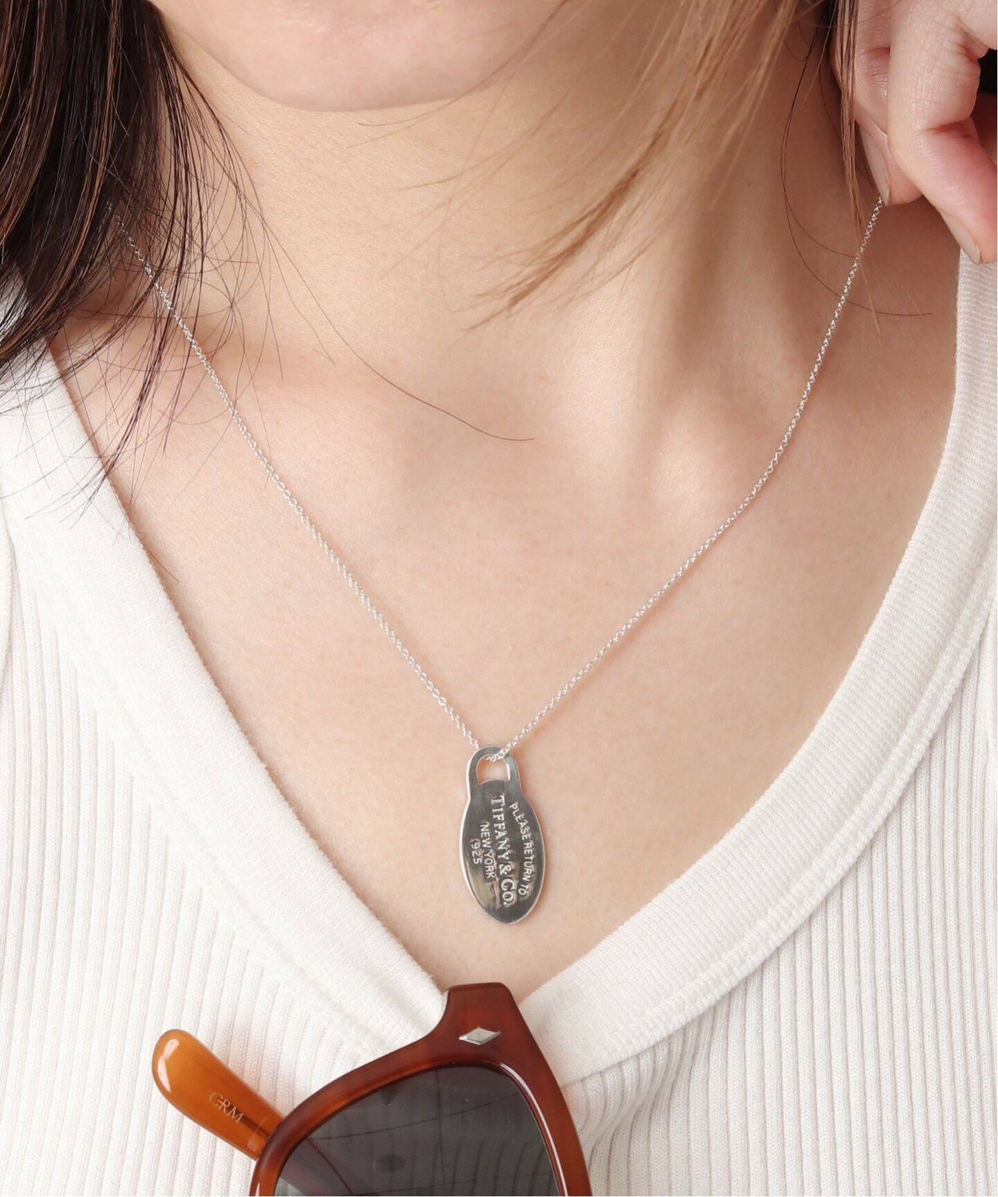 VINTAGE TIFFANY&Co./ティファニー】Return to oval Necklace 