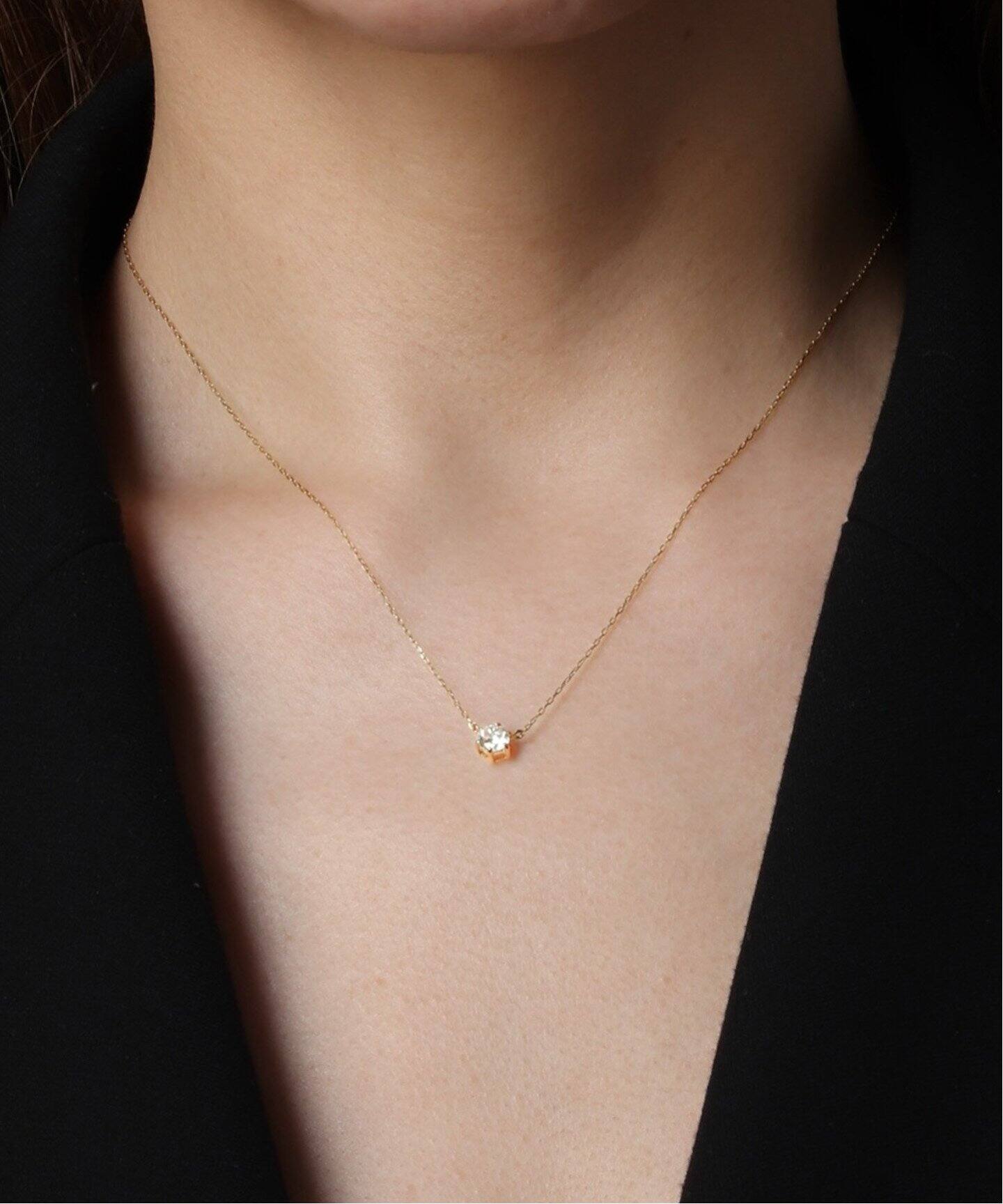 18K 0.3ct diamond necklace（ネックレス）｜DECOUVERTE（デクー 