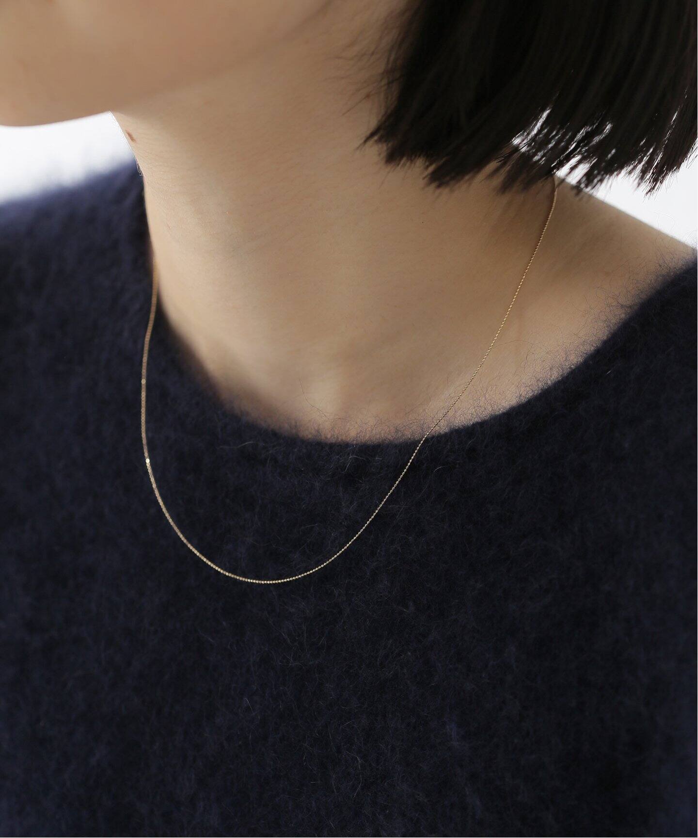 18K 0.6 ball chain necklace（ネックレス）｜DECOUVERTE