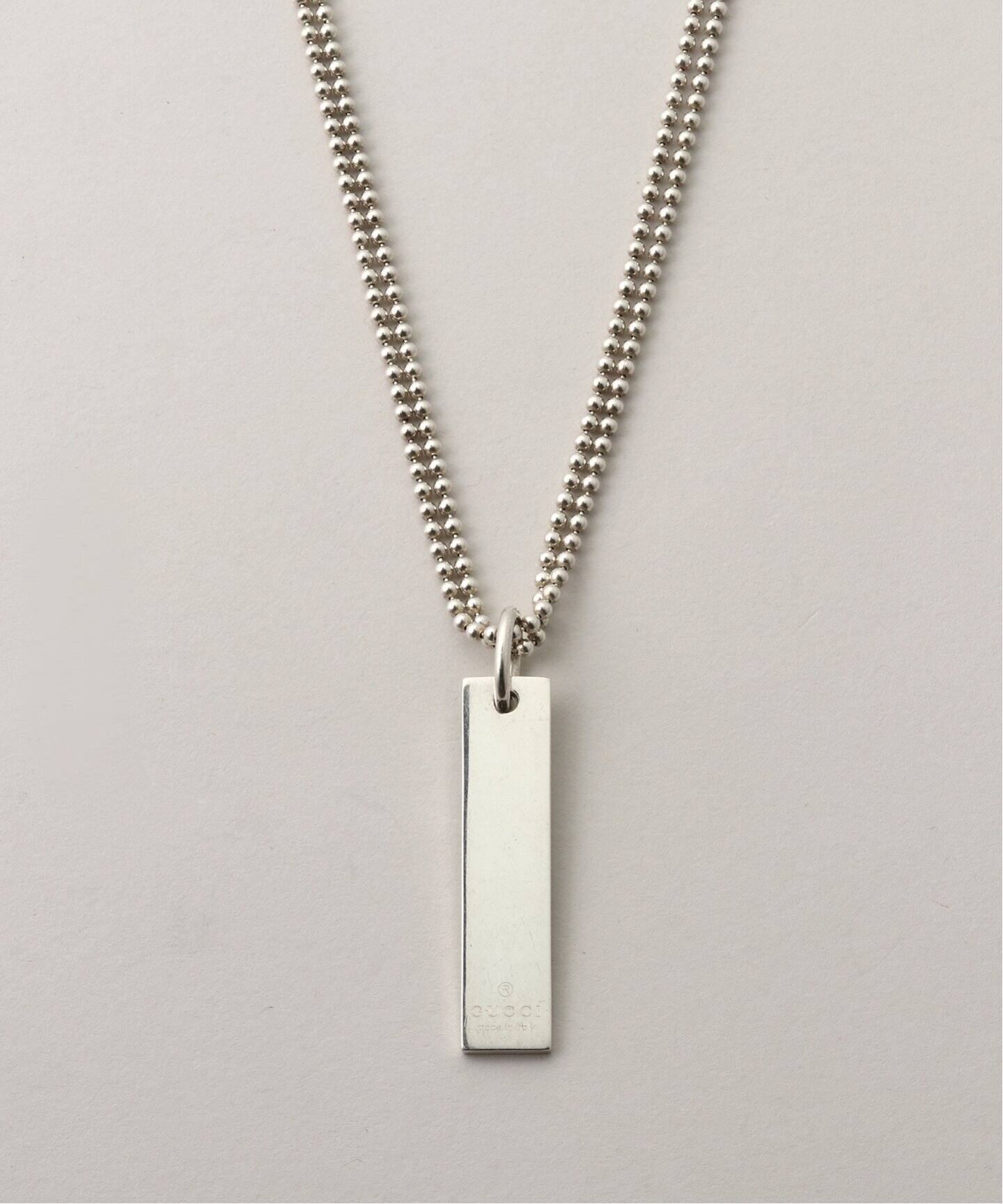 GUCCI Vintage / グッチ 】Double Chain Plate Necklace（ネックレス 