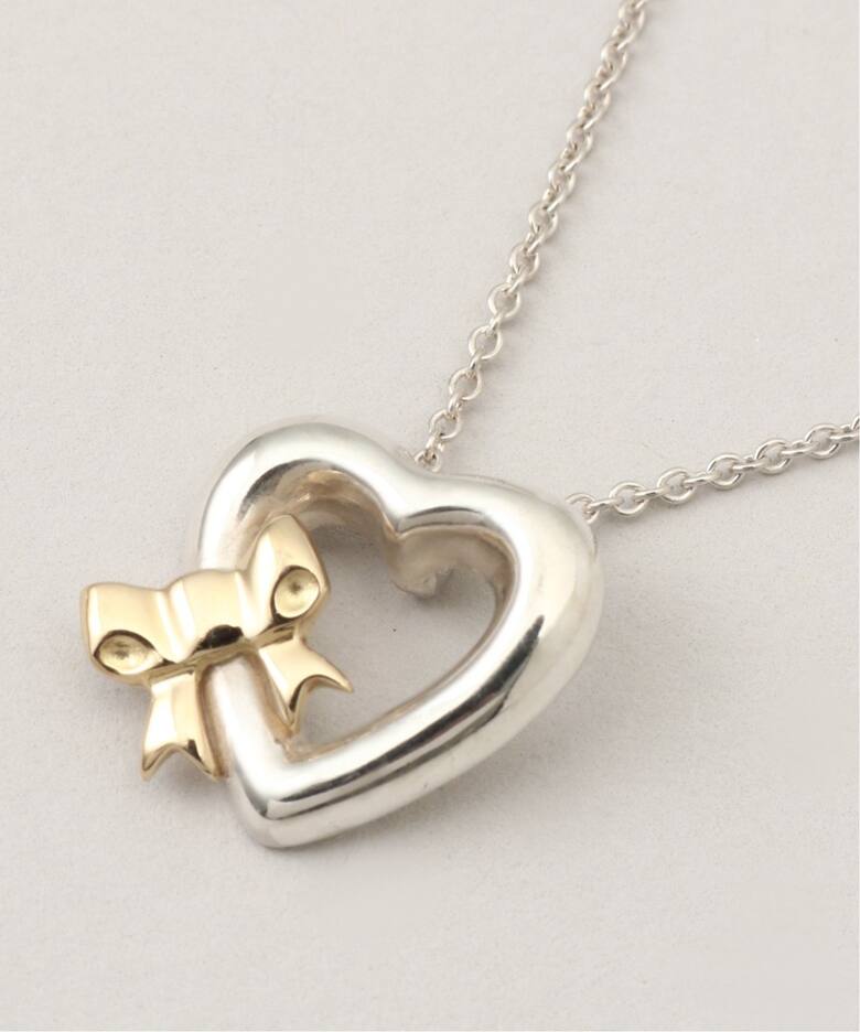 TIFFANY&Co. ヴィンテージ サイド リボンハート ネックレス VINTAGE 
