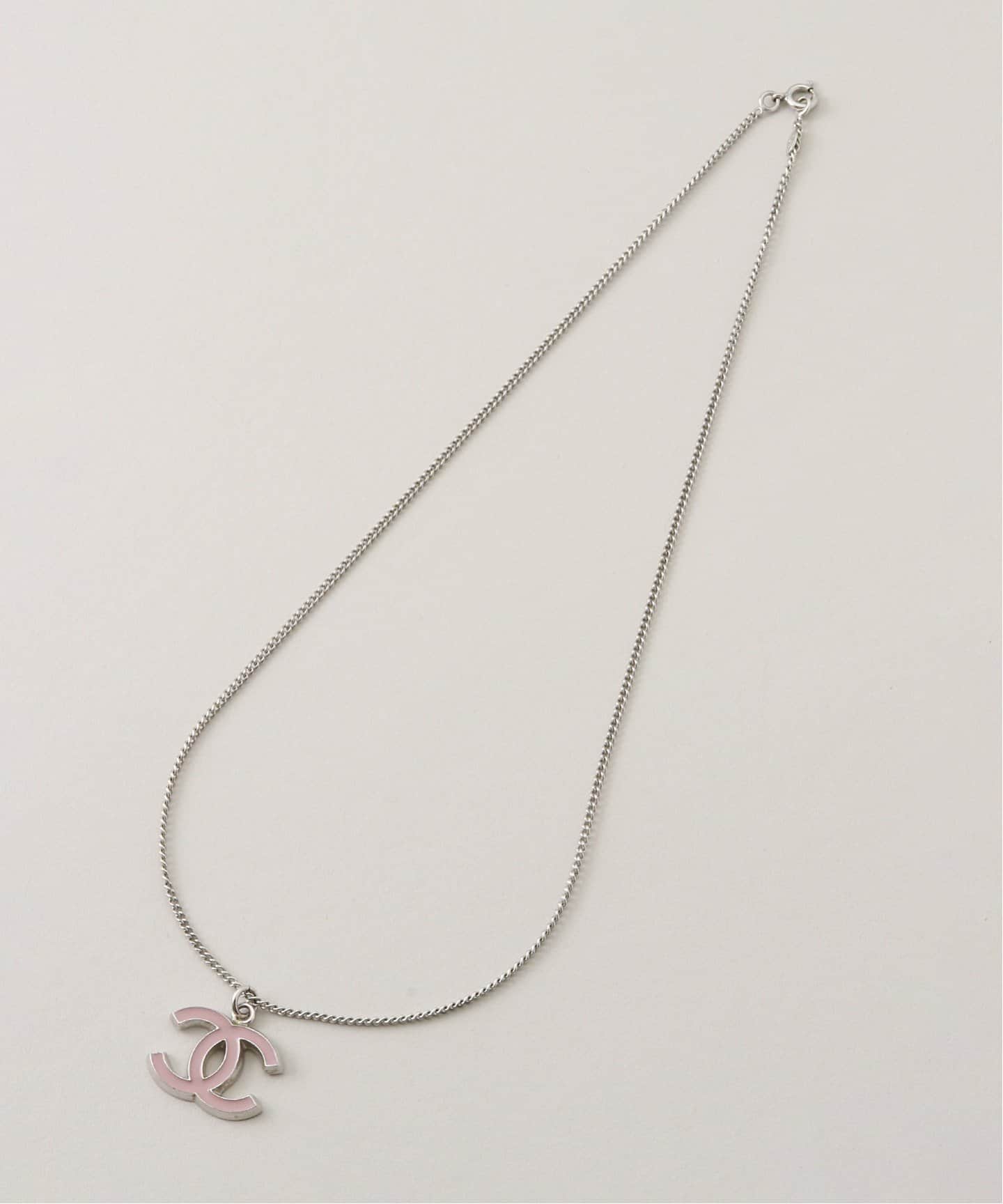VINTAGE CHANEL/シャネル】necklace pink logo（ネックレス