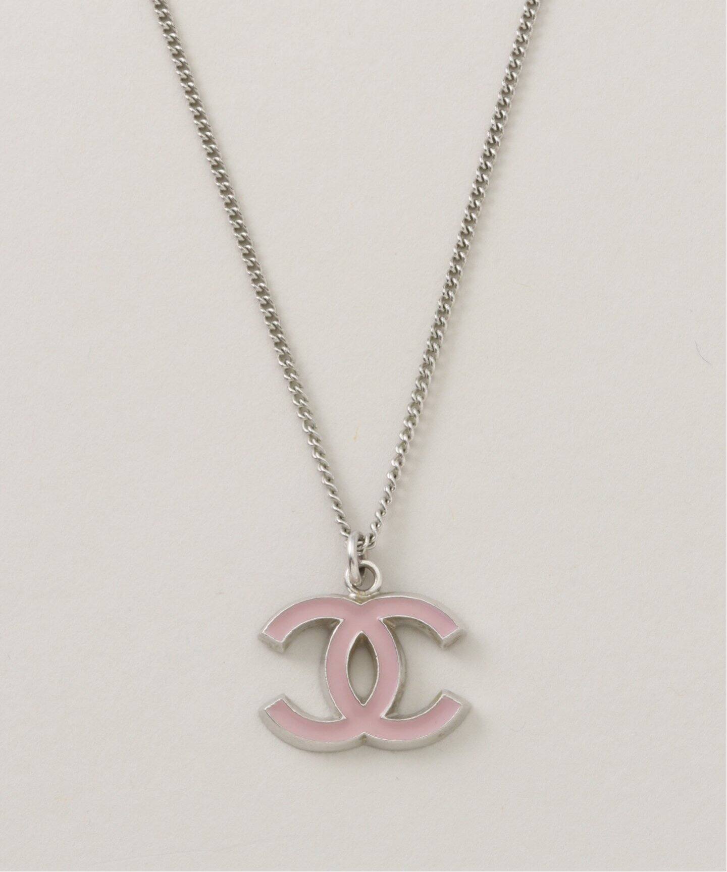 VINTAGE CHANEL/シャネル】necklace pink logo（ネックレス 