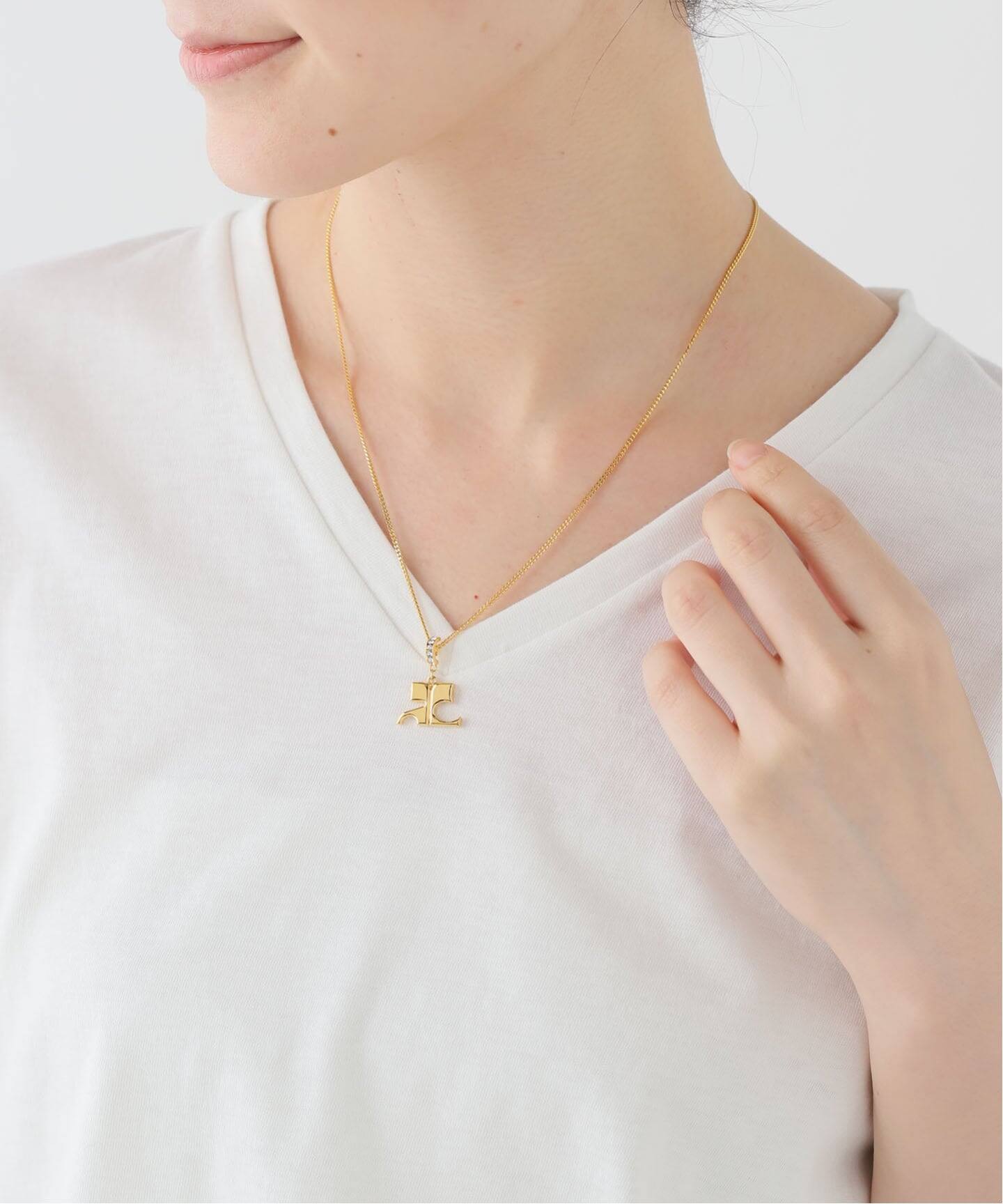クレージュネックレス VINTAGE COURREGES/クレージュ】necklace logo（ネックレス