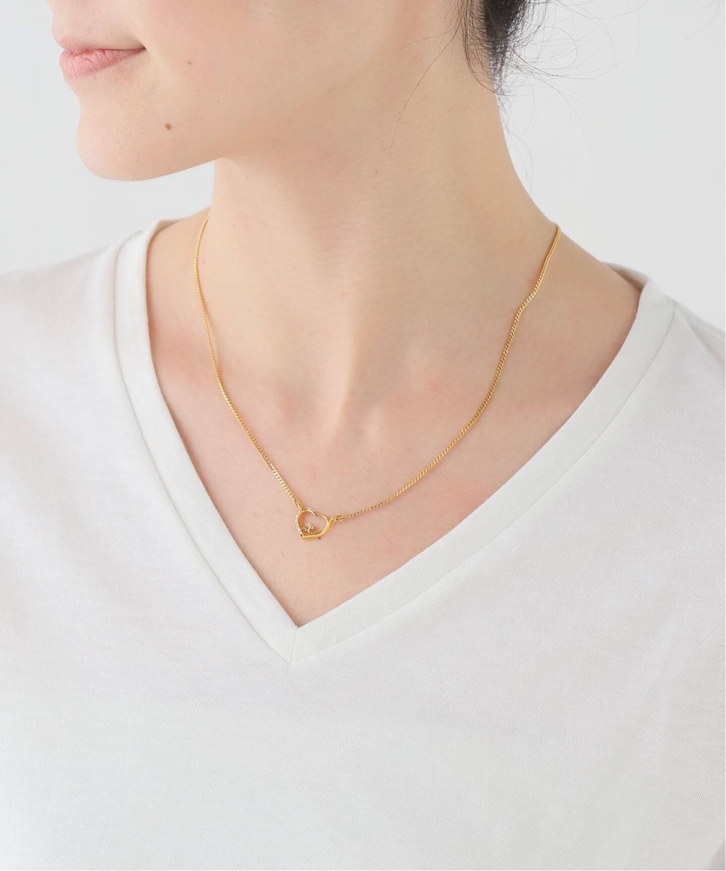 VINTAGE COURREGES/クレージュ】necklace logo heart（ネックレス