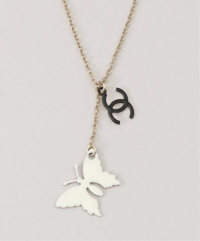 VINTAGE CHANEL/シャネル】Necklace logo butterfly（ネックレス 