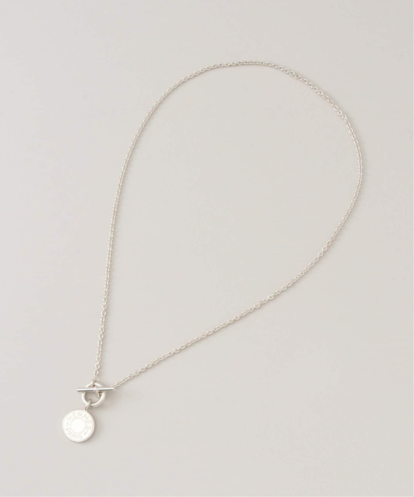 アクセサリー HERMES Sellier Gold Necklace vintage Rare! Vintage Authentic Hermes 18k Yellow Gold Link Necklace