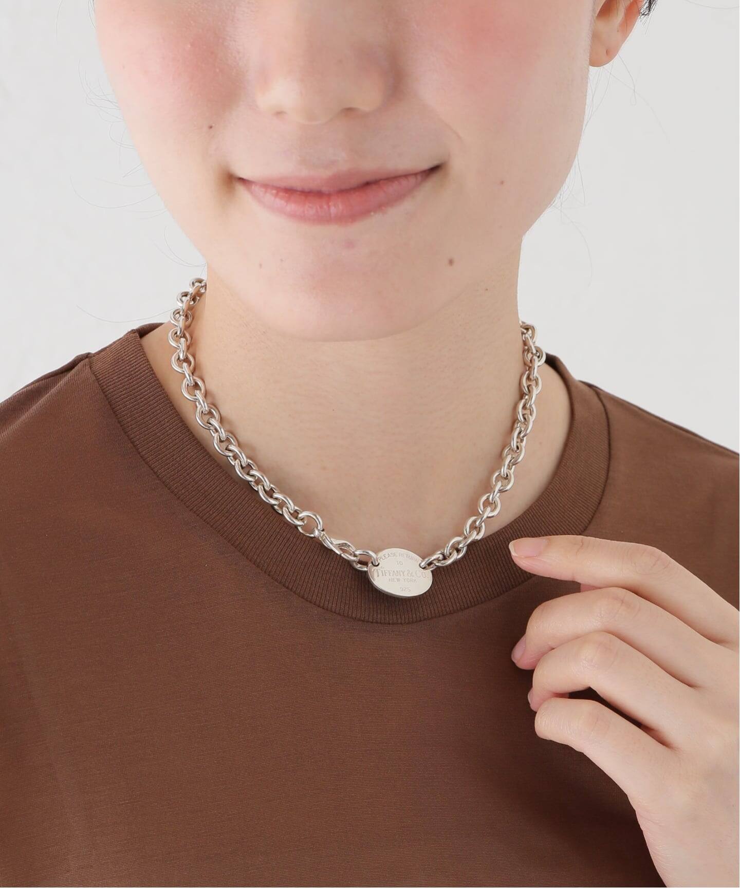 VINTAGE TIFFANY&Co./ティファニー】Return to oval necklace 