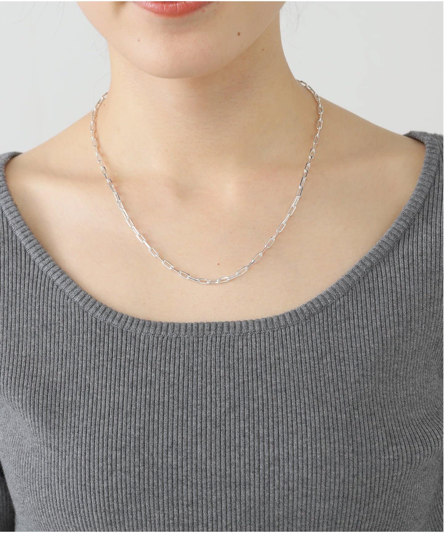 ベイクルーズ　【blancle】ネックレス blancle/ ブランクレ】SV・ Long oval chain necklace（ネックレス