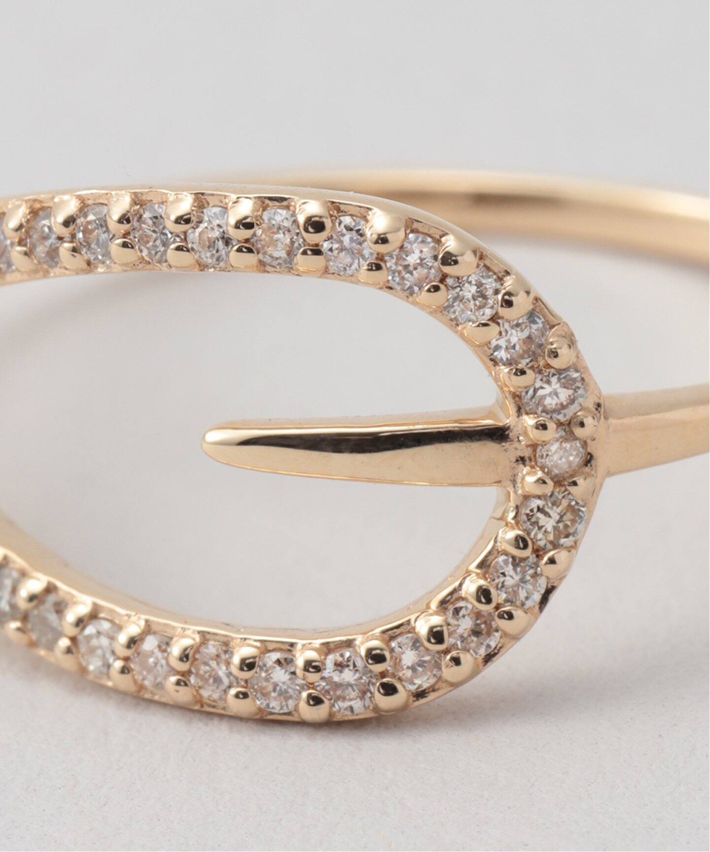 ティアドロップラインダイヤリング K10（リング）｜Lilas（リラ）の  