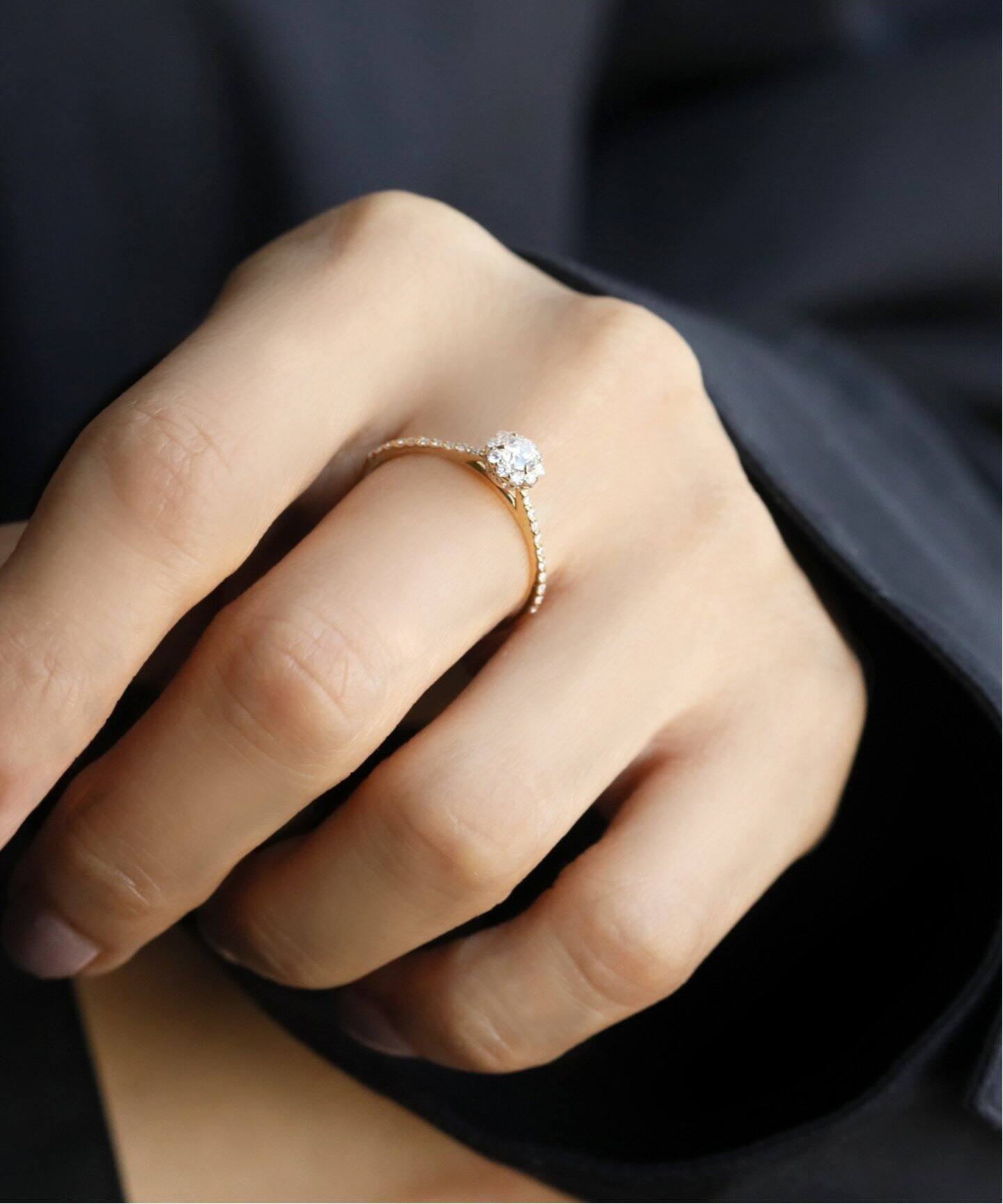 追加》0.38ctサイドダイヤリング K18（リング）｜Lilas（リラ）の通販  