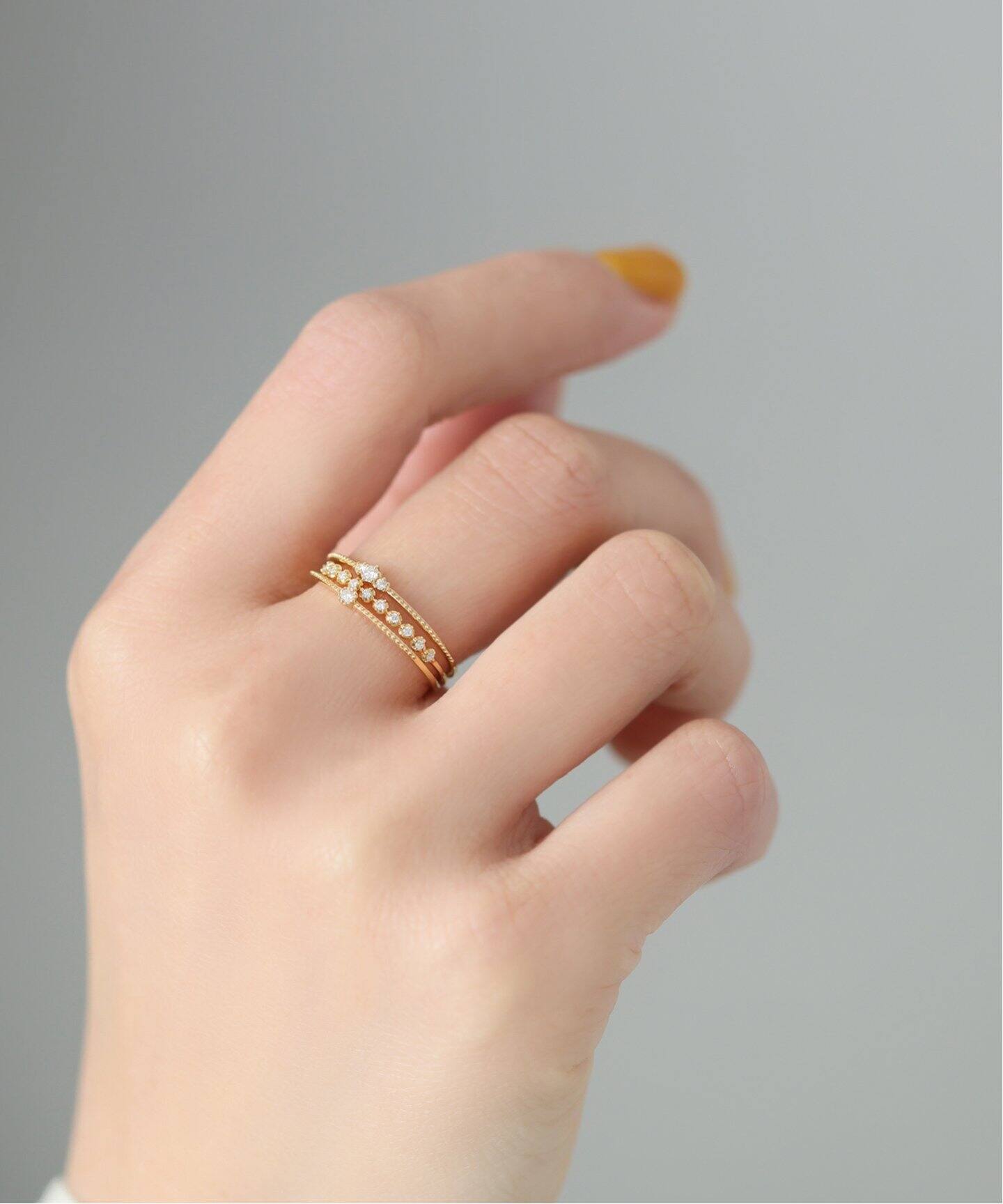 ラスト1点】ルビーで描いたリボンリング K18WG サイズ11号 （Nintendo  