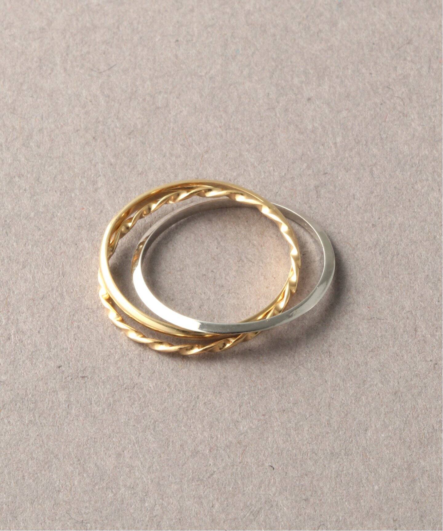 ベルサーニ 3連リング【10号】LOGO マット加工つや消し 指輪 希少絶版  