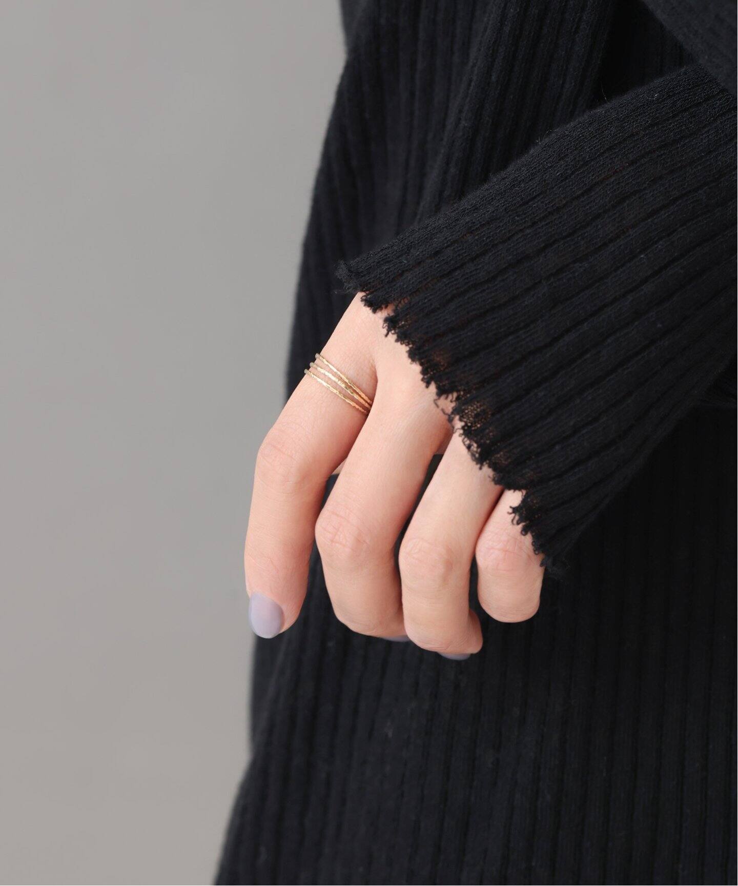 テクスチャー3本リング K10（リング）｜Lilas（リラ）の通販  