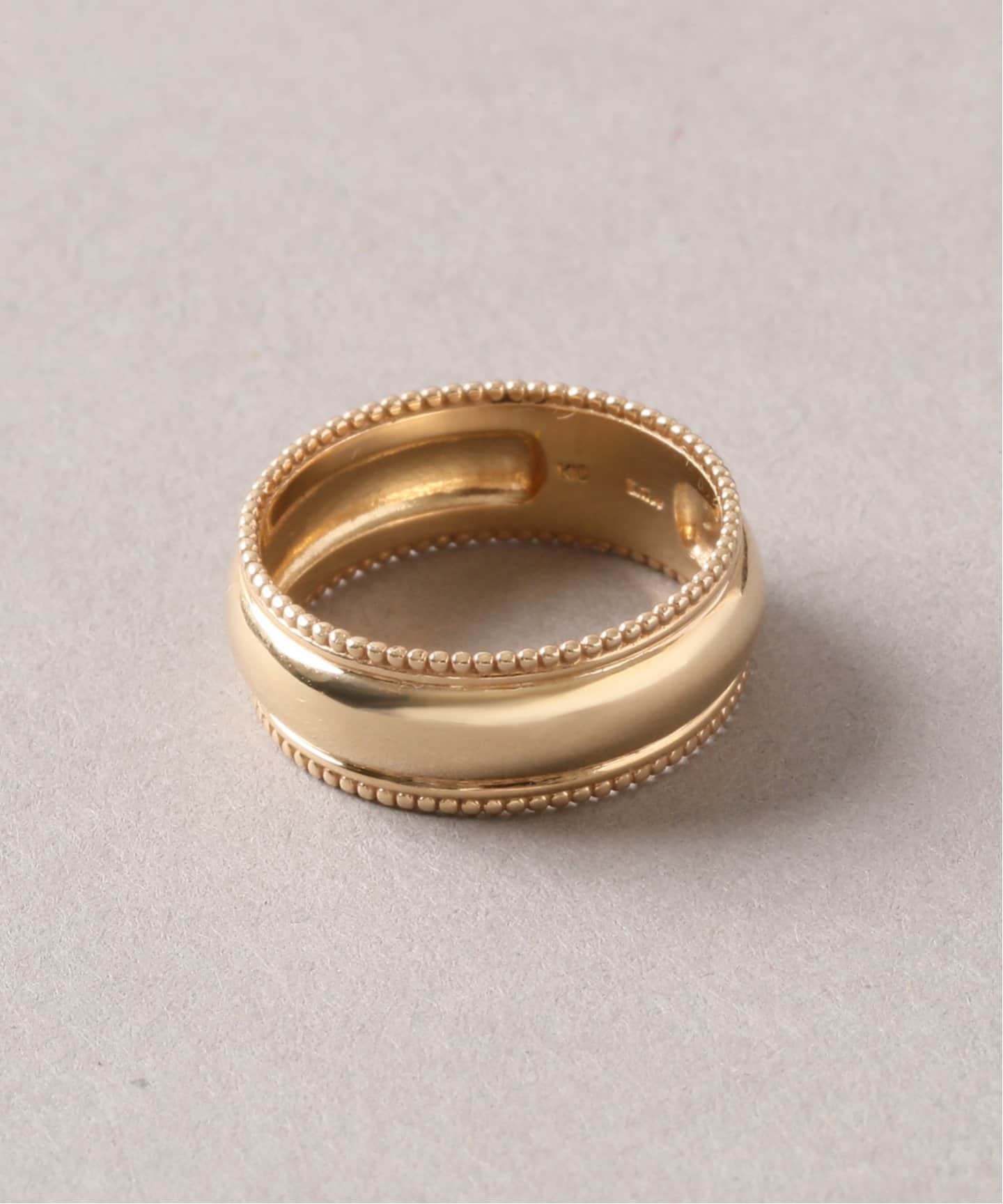 6mm甲丸ミル打ちピンキーリング K10（リング）｜Lilas（リラ）の通販