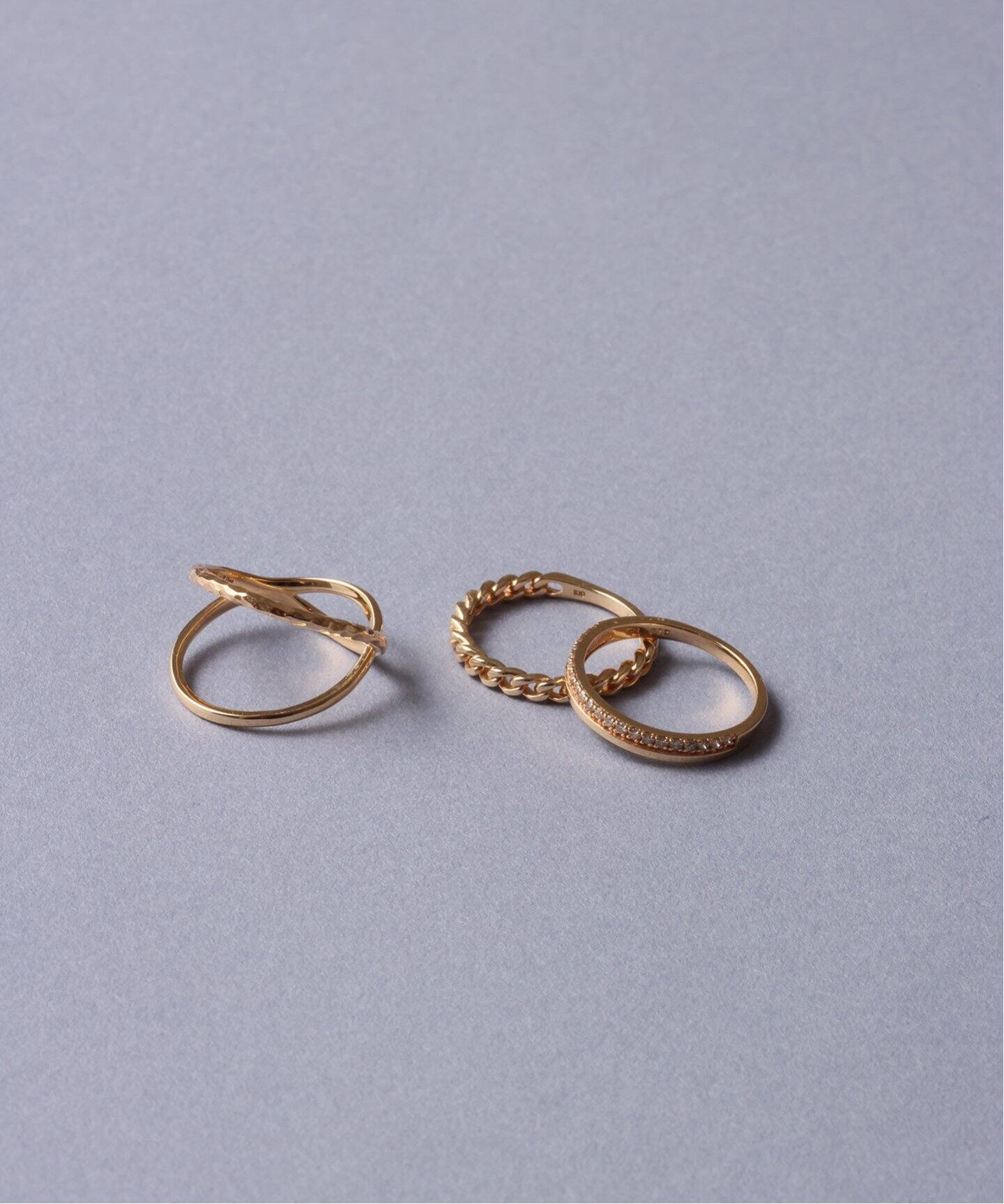 クロスラインピンキーリング K10（リング）｜Lilas（リラ）の通販  