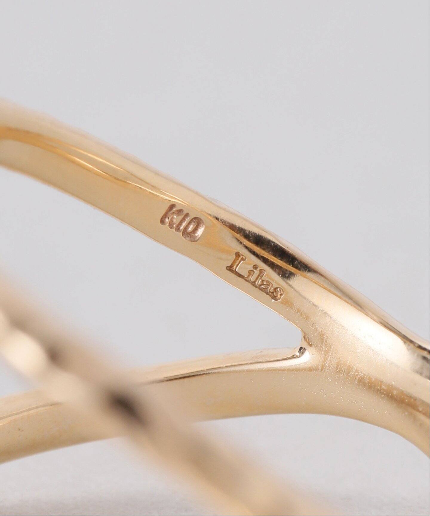 クロスラインピンキーリング K10（リング）｜Lilas（リラ）の通販  
