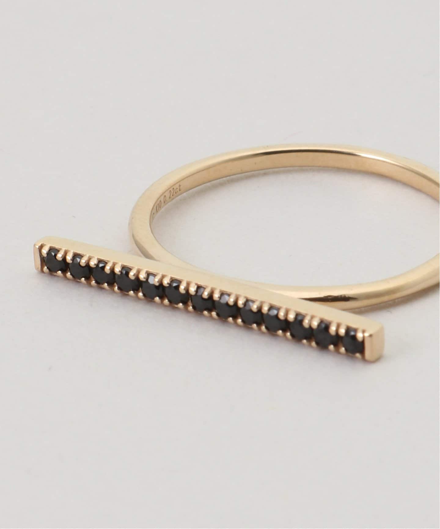 10K onyx bar ring／11．13・15（リング）｜DECOUVERTE（デクー