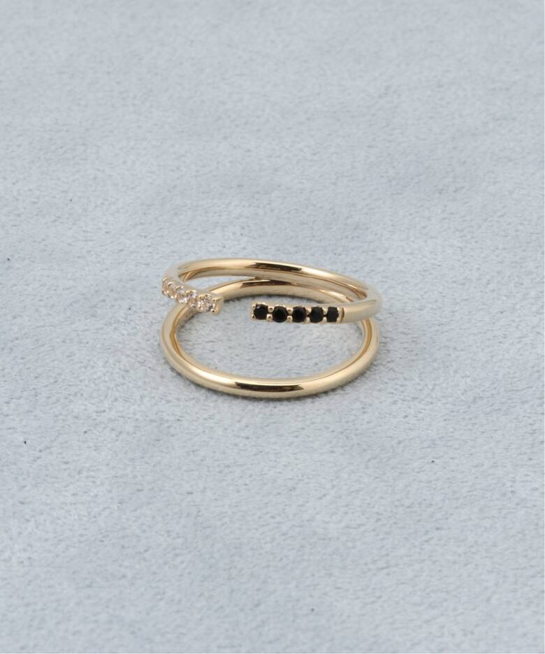 10K onyx×white sapphire W ring／11（リング）｜DECOUVERTE（デクー 