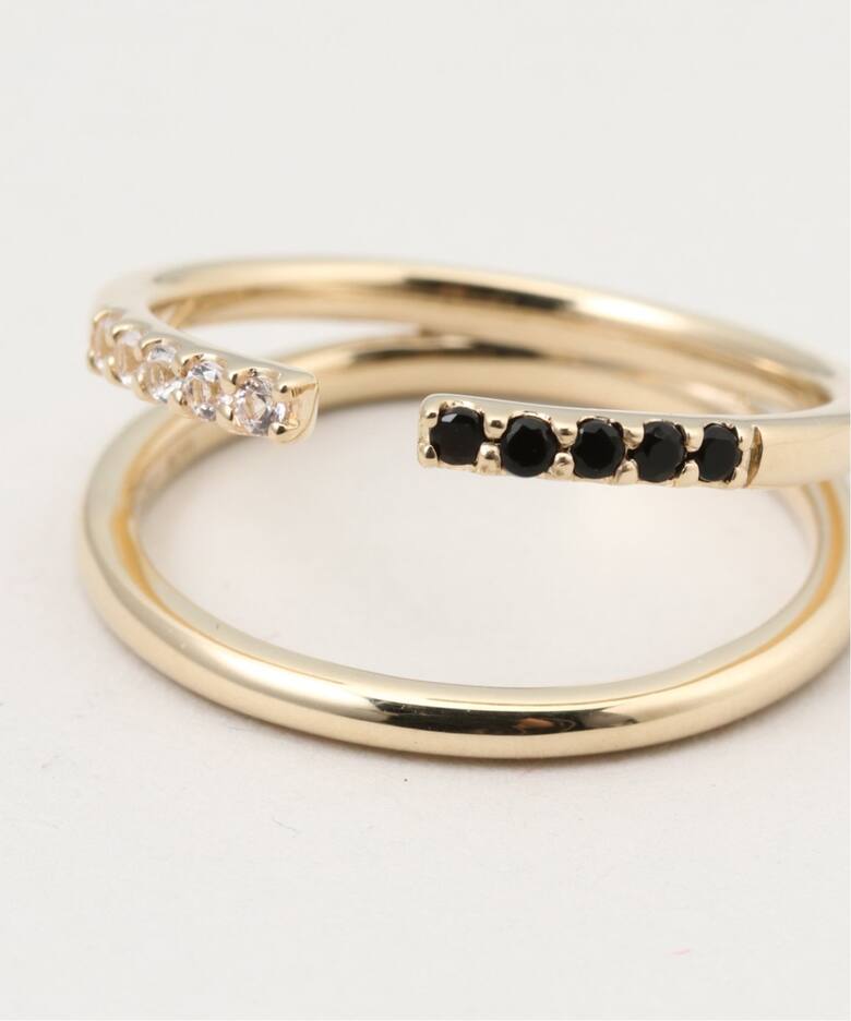 10K onyx×white sapphire W ring／11（リング）｜DECOUVERTE（デクー 