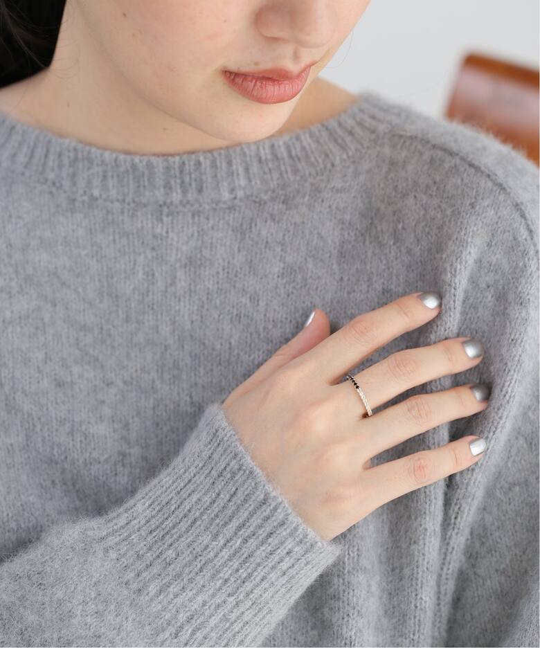 10K onyx×white sapphire ring／11（リング）｜DECOUVERTE（デクー 