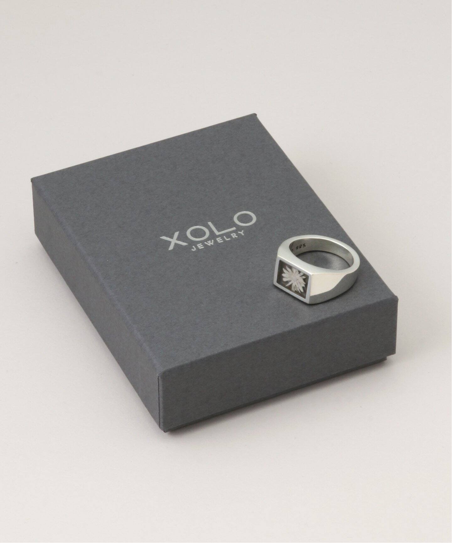 XOLO JEWERLY / ショロジュエリー 】Signet Ring with Flower（リング 