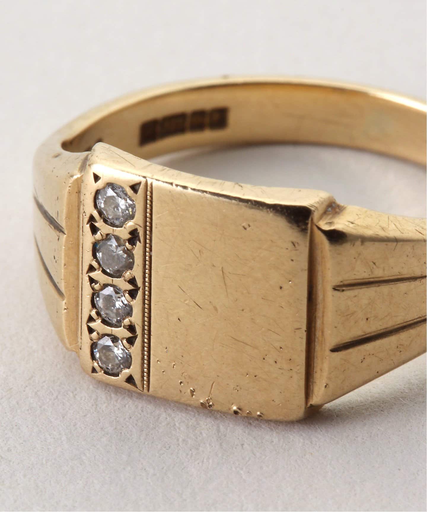 UK Vintage Jewelry 】 K9 SIG SQ DIA 5.5 RG（リング