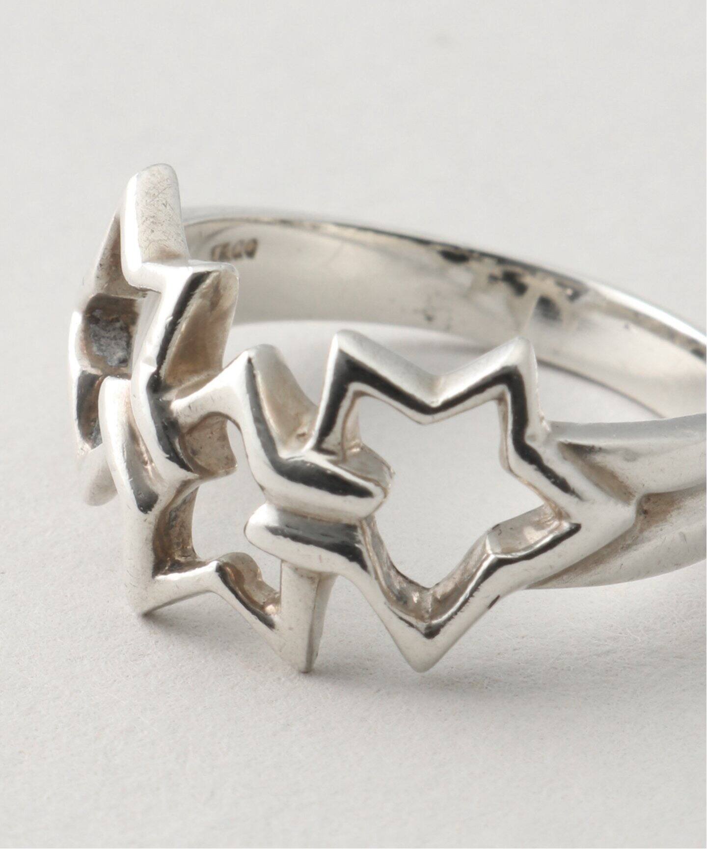 Vintage TIFFANY&Co. ティファニー 】Triple Star Ring #10（リング 