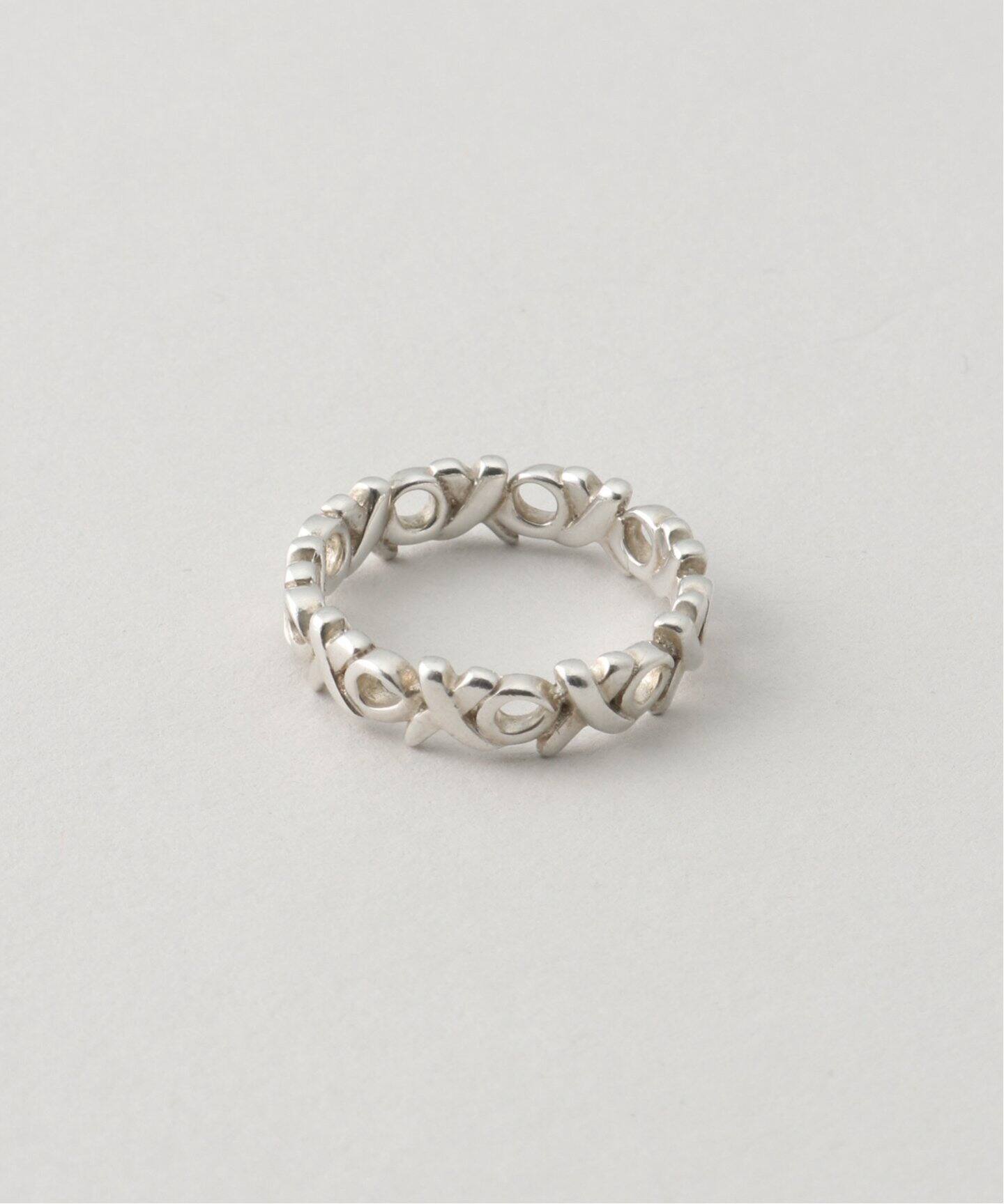 Vintage TIFFANY&Co. ティファニー 】Love Kiss Narrow Ring #9 