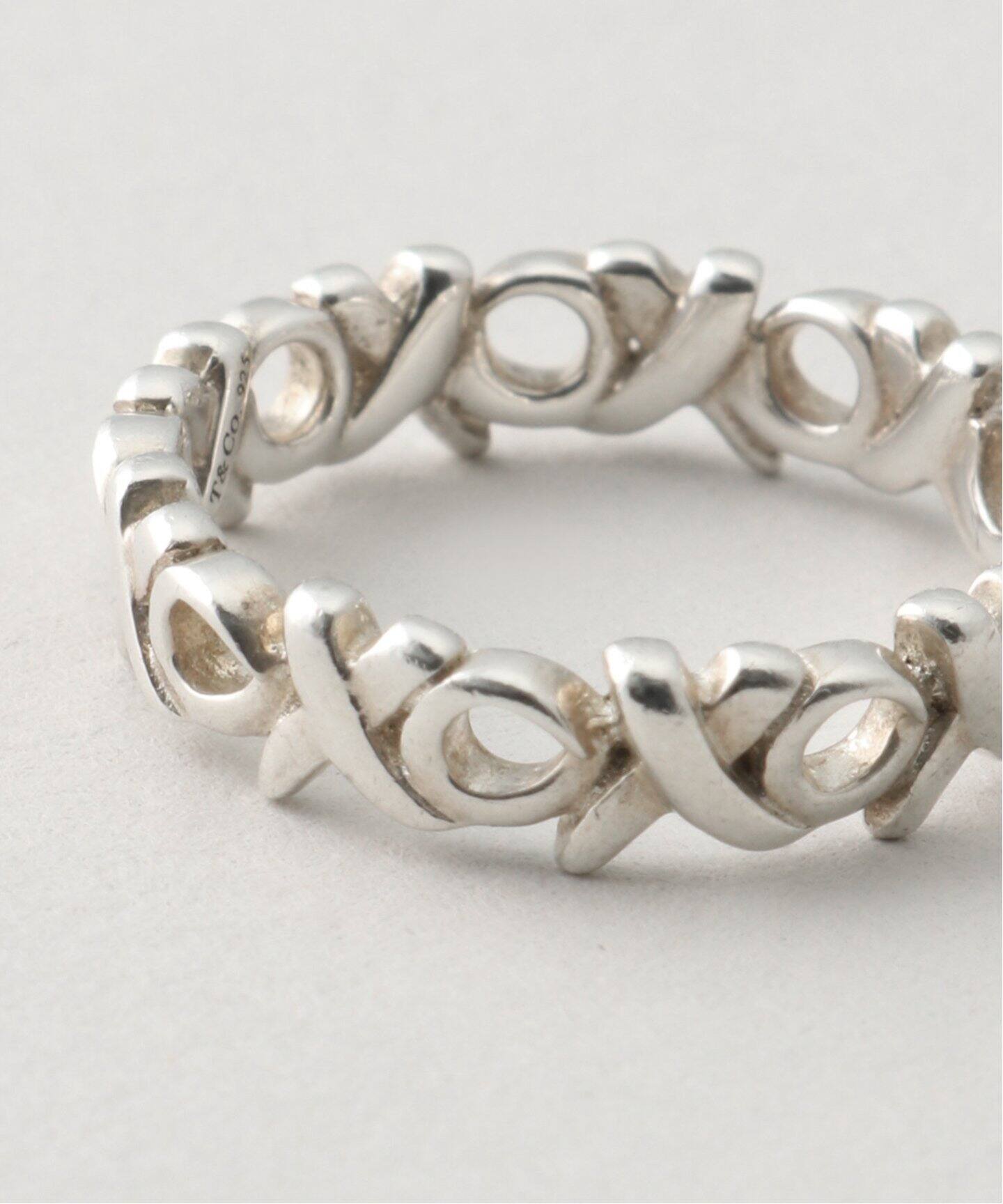 Vintage TIFFANY&Co. ティファニー 】Love Kiss Narrow Ring #9 