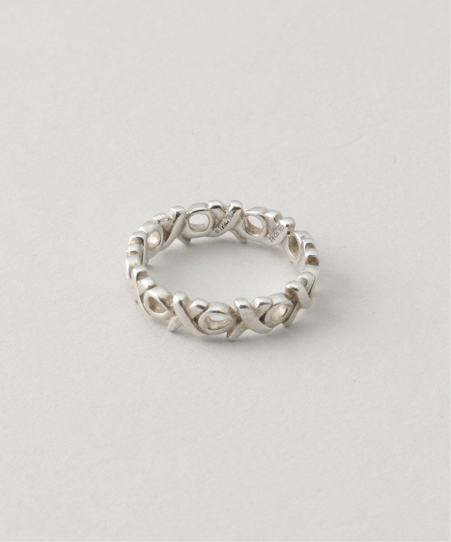Vintage TIFFANY&Co. ティファニー 】Love Kiss Narrow Ring #9 