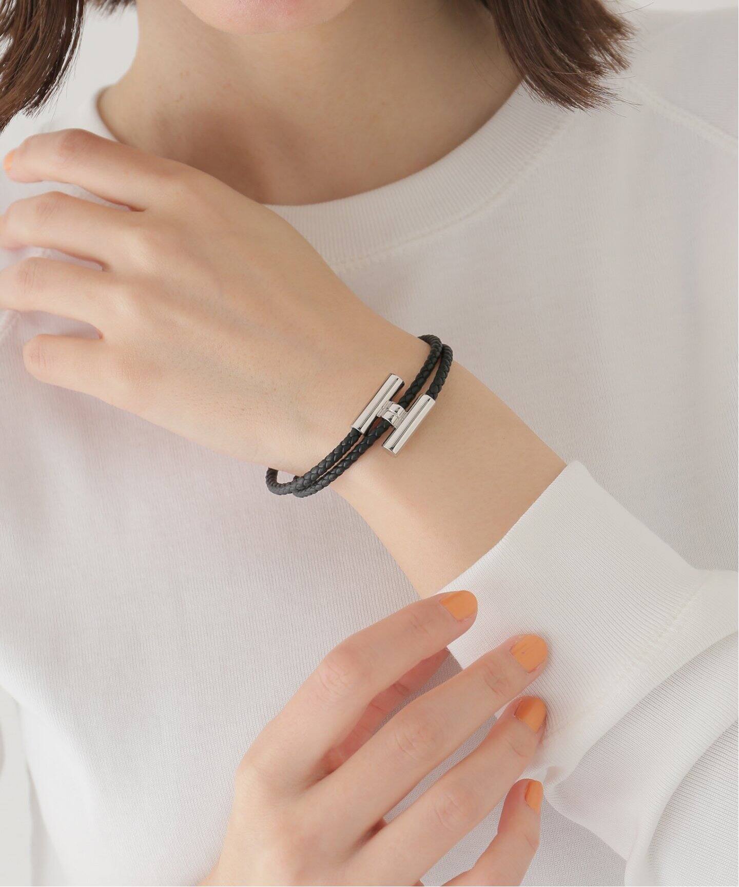 VINTAGE HERMES/エルメス】Tournis tresse bracelet（ブレスレット 