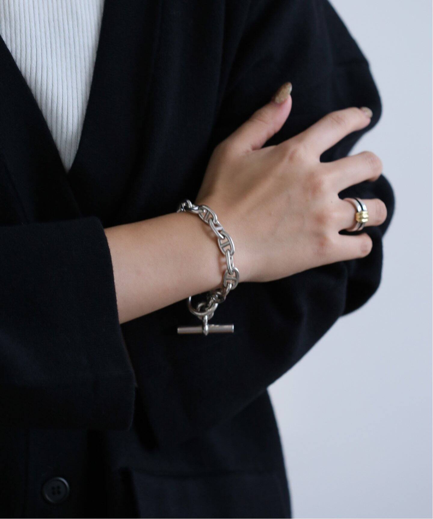 エルメス シェーヌダンクル MM15 ブレスレット 剥がさ 