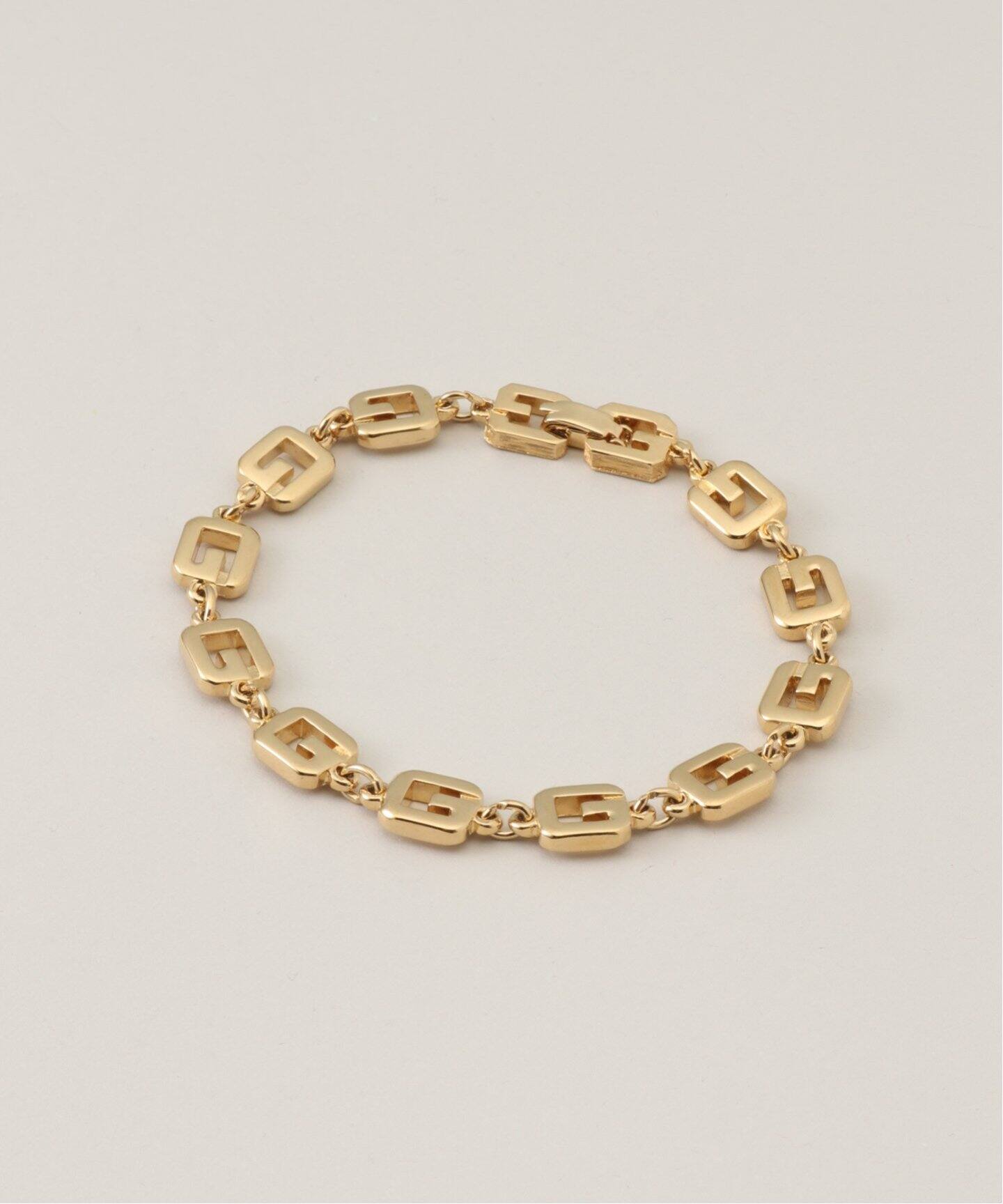 オールド GIVENCHY ジバンシィ Gロゴ チェーン ブレスレット ゴールド  