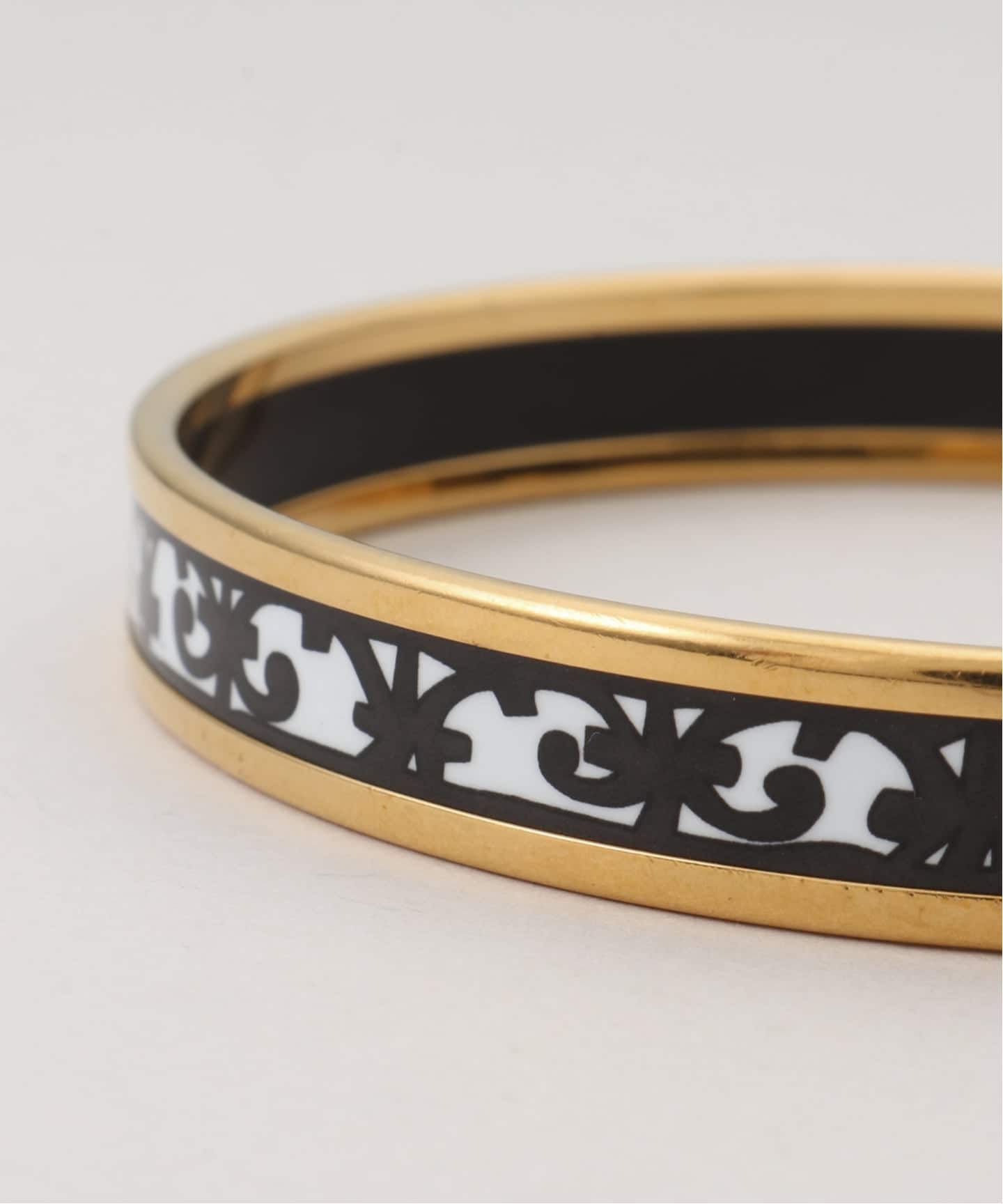 VINTAGE HERMES/エルメス】Email bangle pm white（ブレスレット