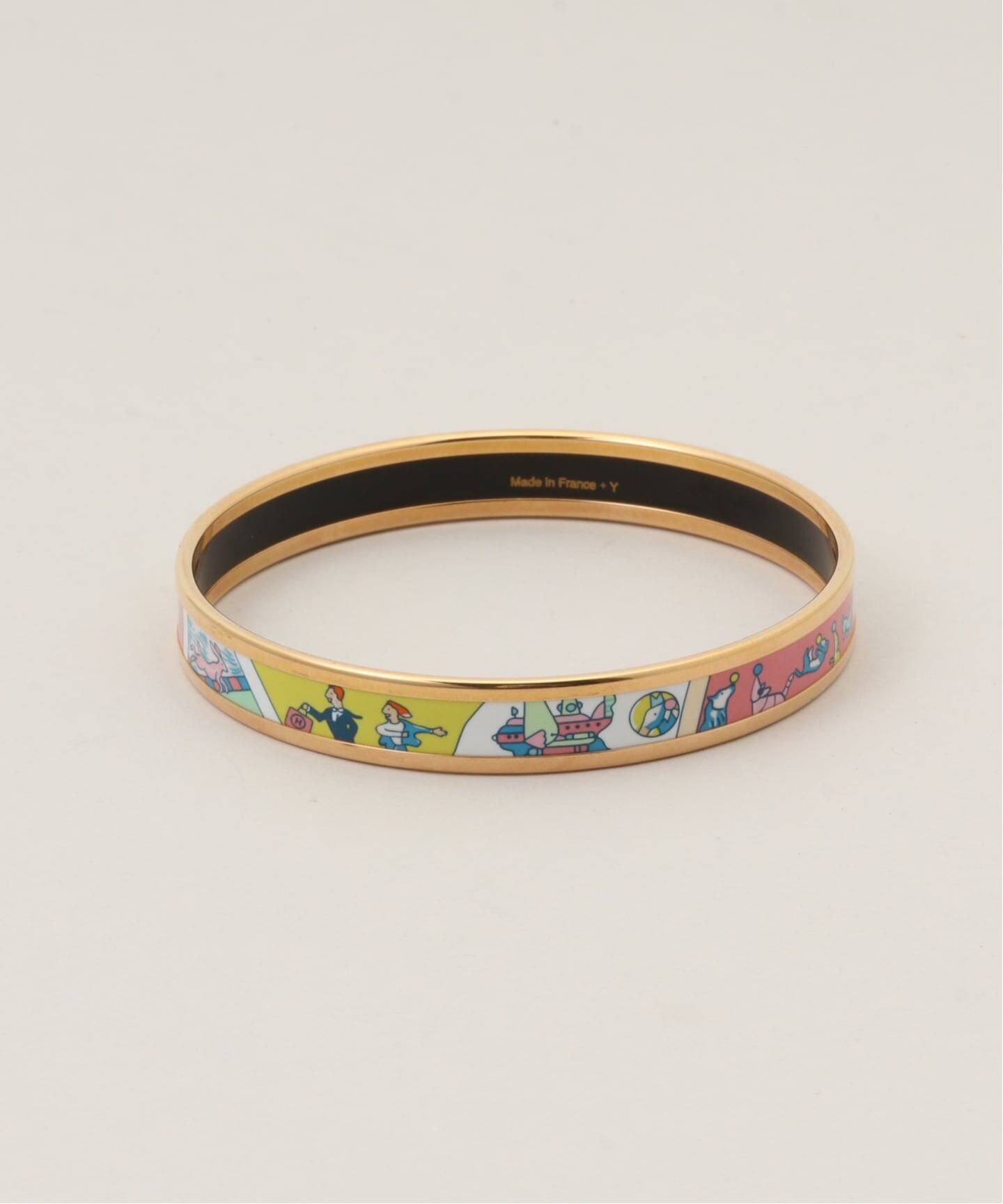 VINTAGE HERMES/エルメス】 Email bangle pm pink（ブレスレット