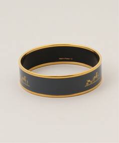 VINTAGE HERMES/エルメス】 Email bangle gm navy（ブレスレット 