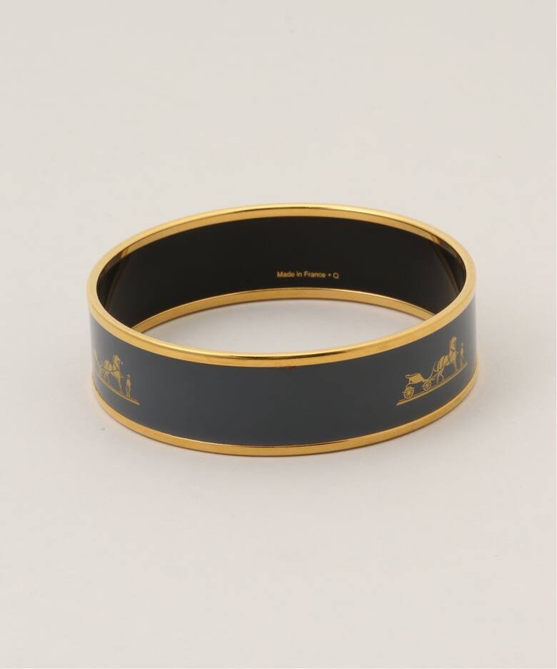 VINTAGE HERMES/エルメス】 Email bangle gm navy（ブレスレット 