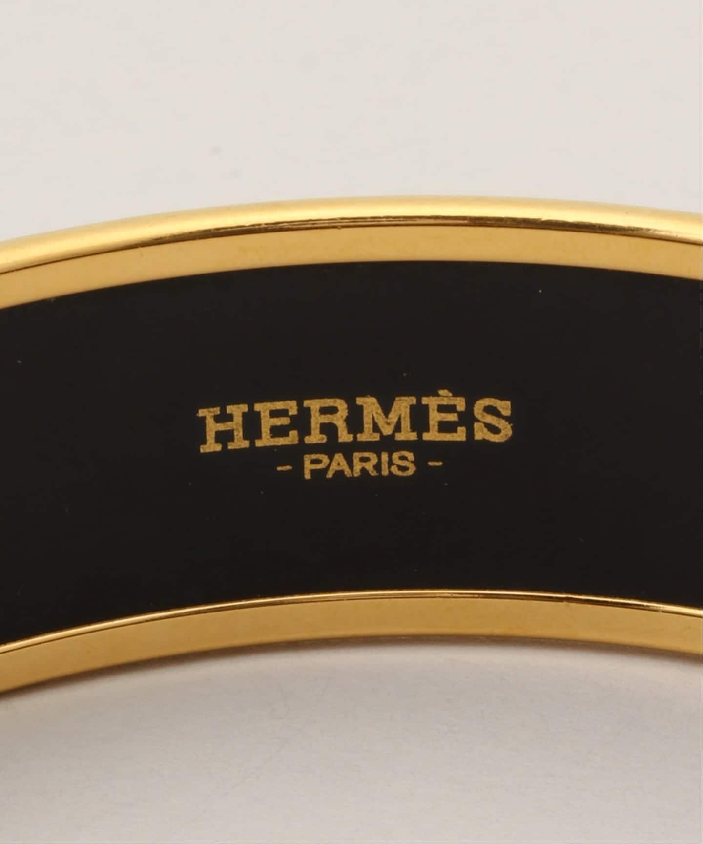 VINTAGE HERMES/エルメス】 Email bangle gm navy（ブレスレット